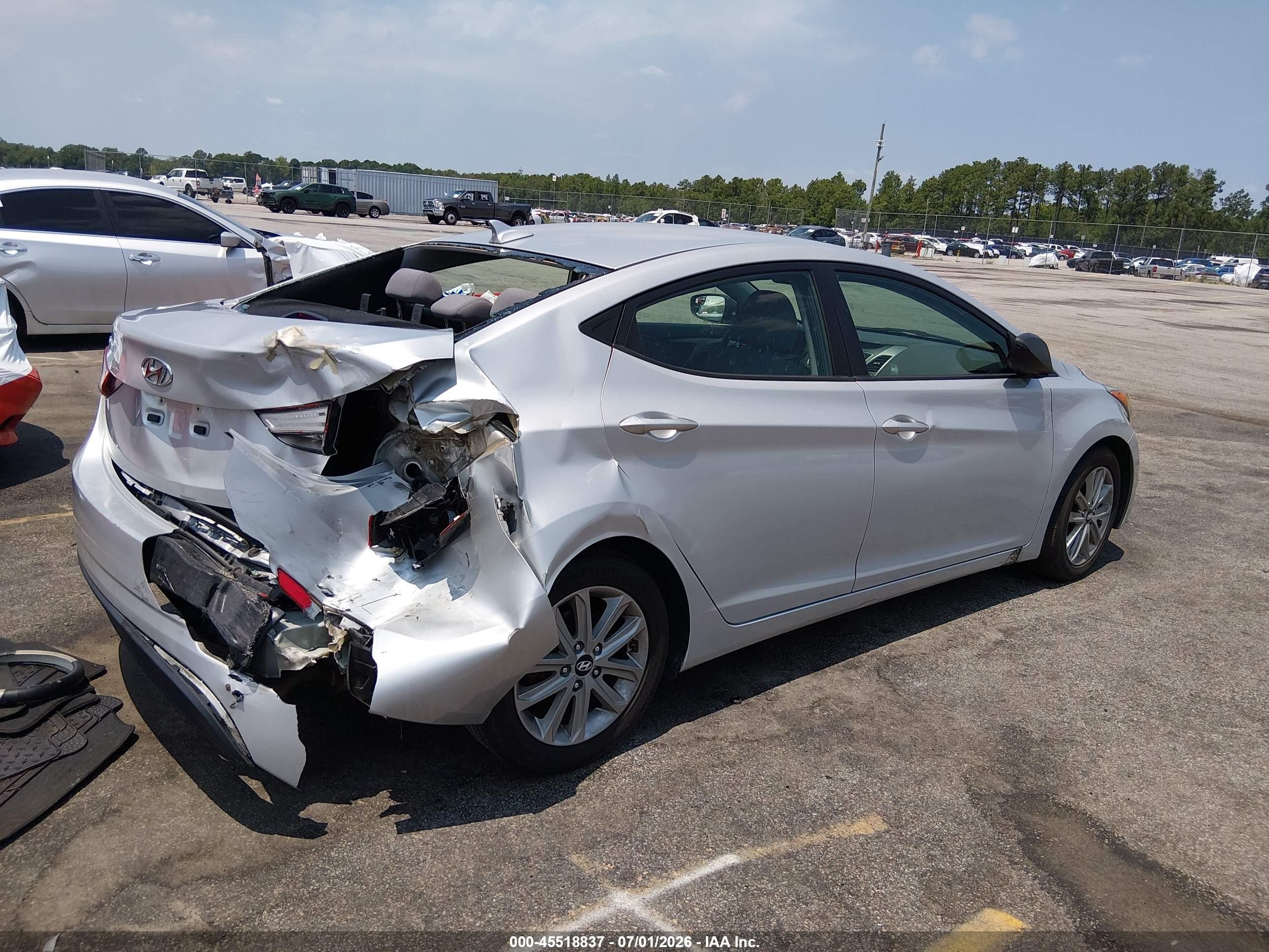 2014 Hyundai Elantra Se Silver vin: KMHDH4AEXEU038746