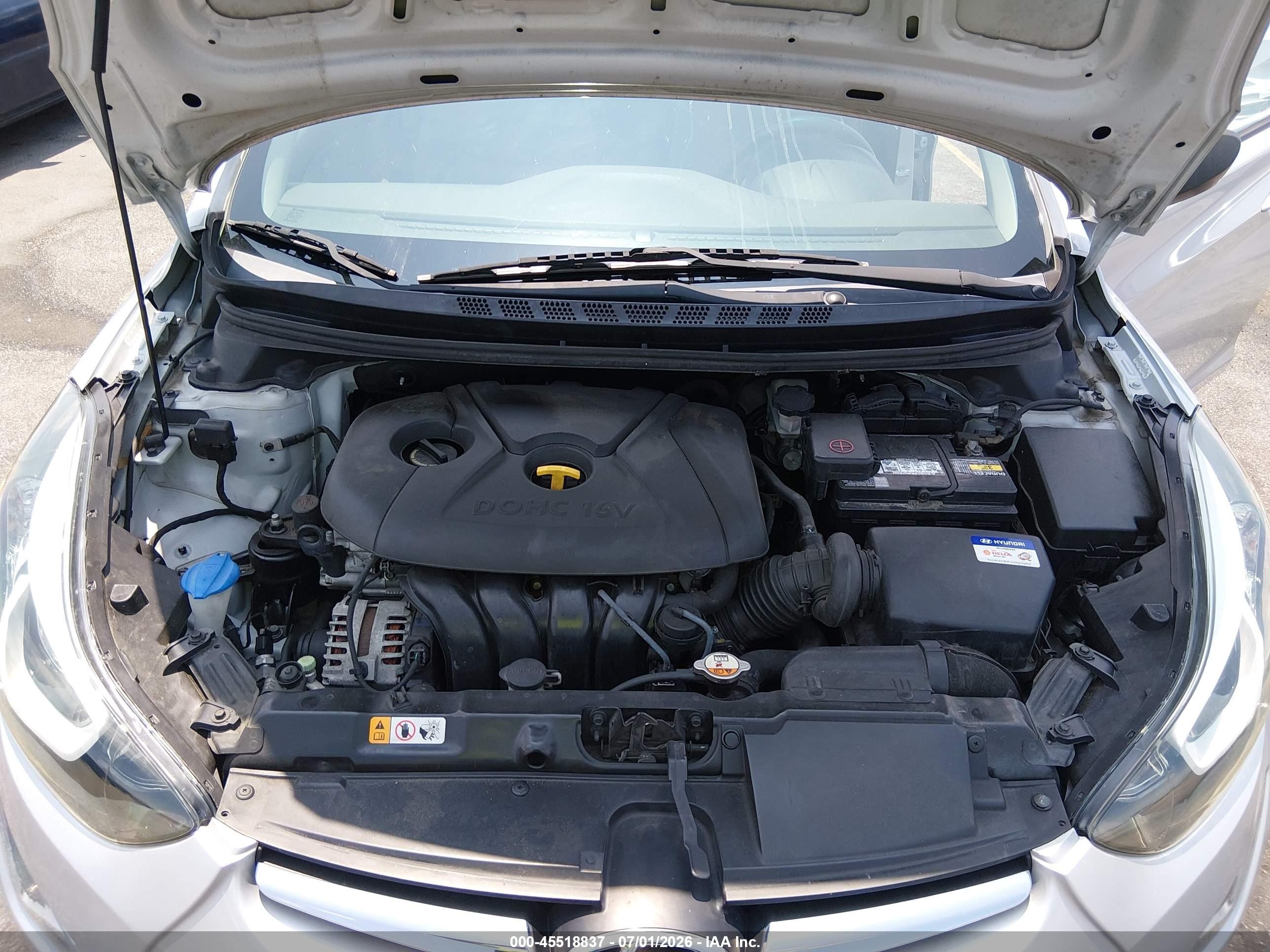 2014 Hyundai Elantra Se Silver vin: KMHDH4AEXEU038746