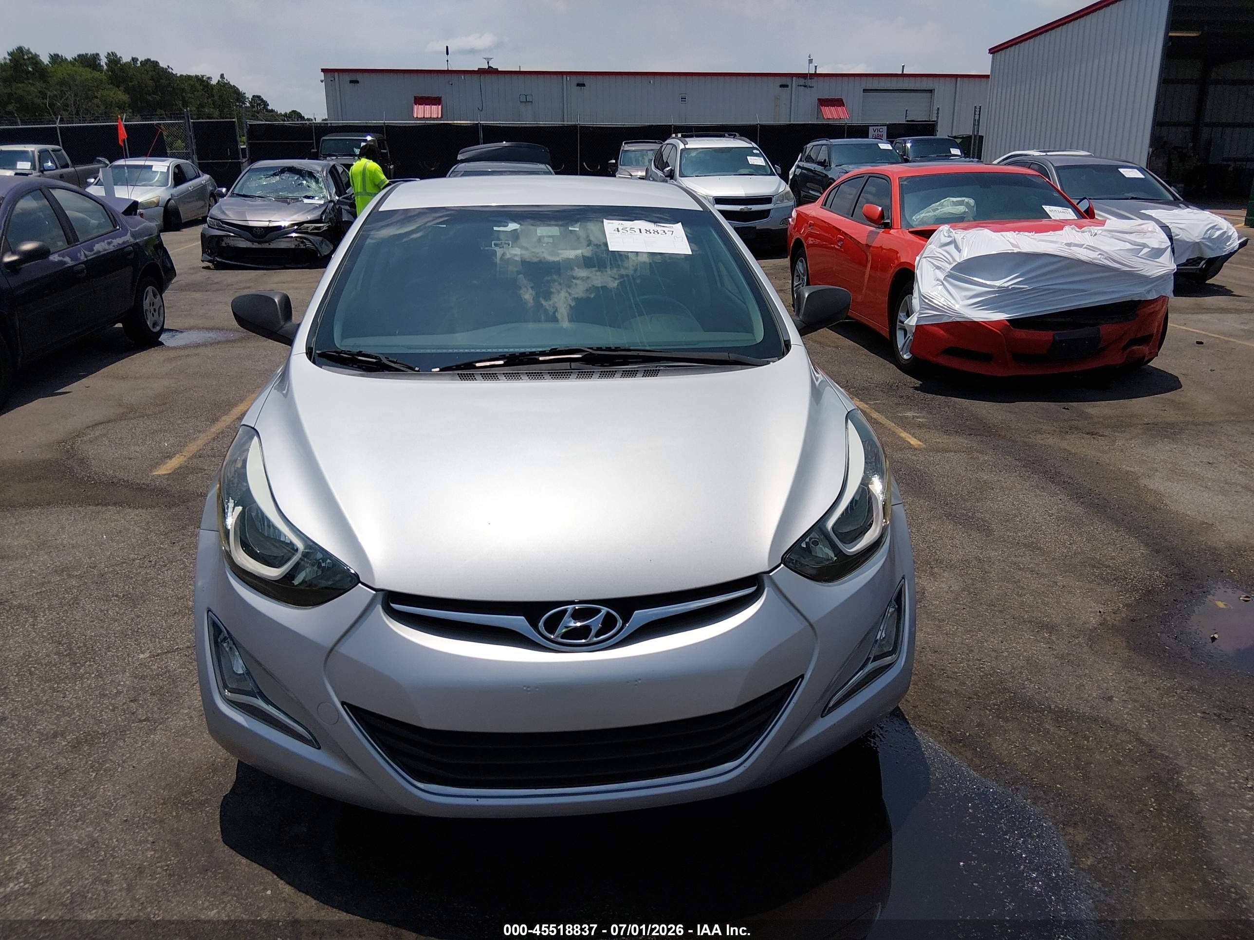 2014 Hyundai Elantra Se Silver vin: KMHDH4AEXEU038746