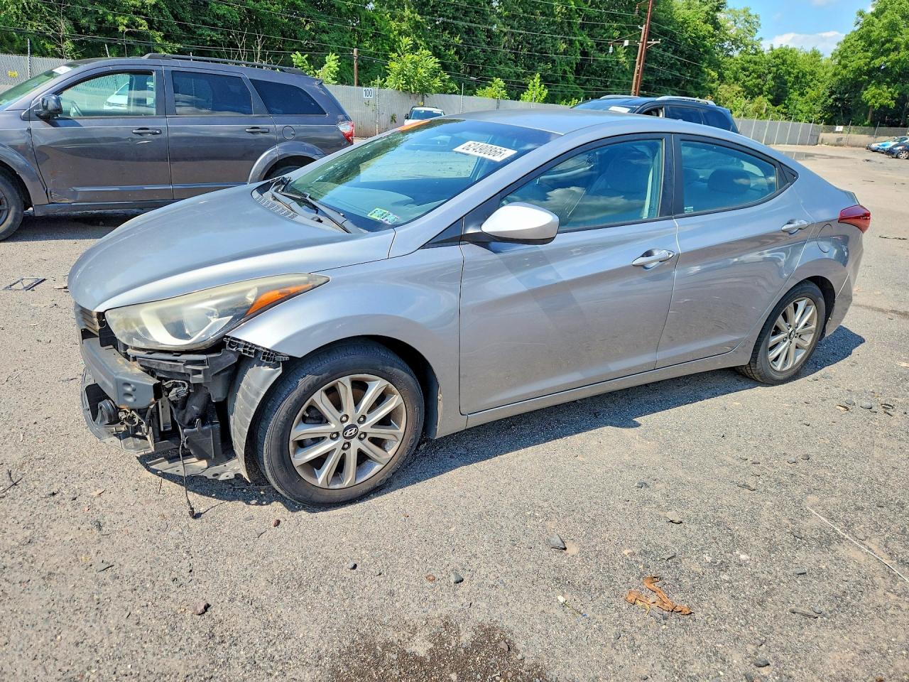 2014 Hyundai Elantra Se Silver vin: KMHDH4AEXEU048080