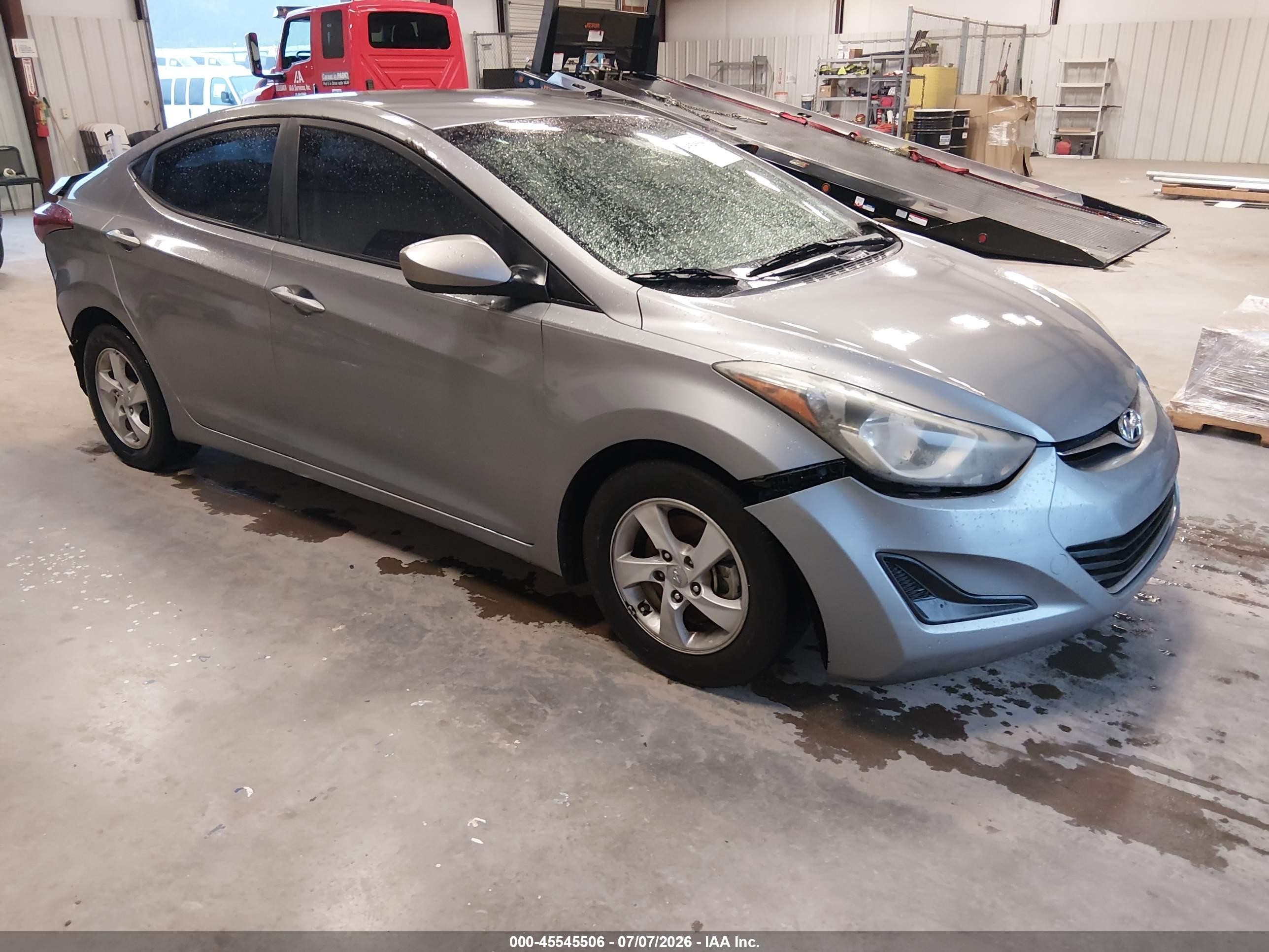 2014 Hyundai Elantra Se Gray vin: KMHDH4AEXEU065963