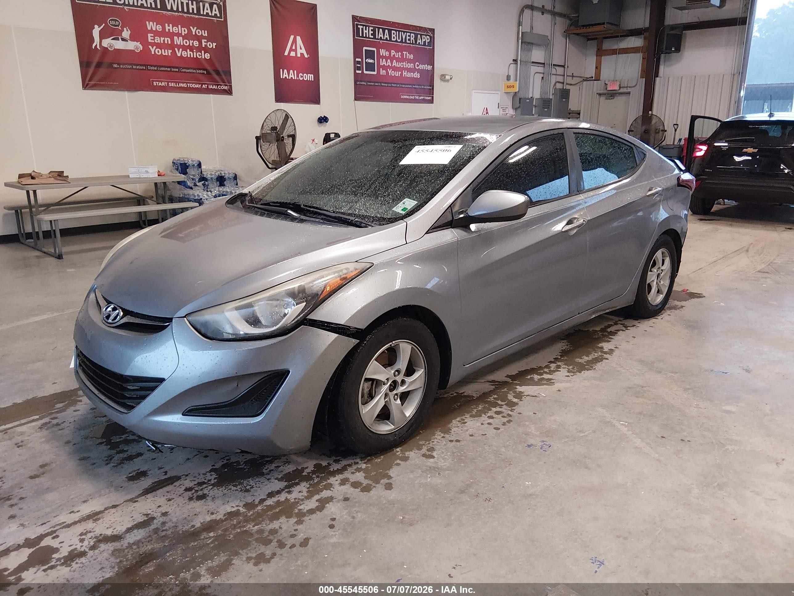 2014 Hyundai Elantra Se Gray vin: KMHDH4AEXEU065963