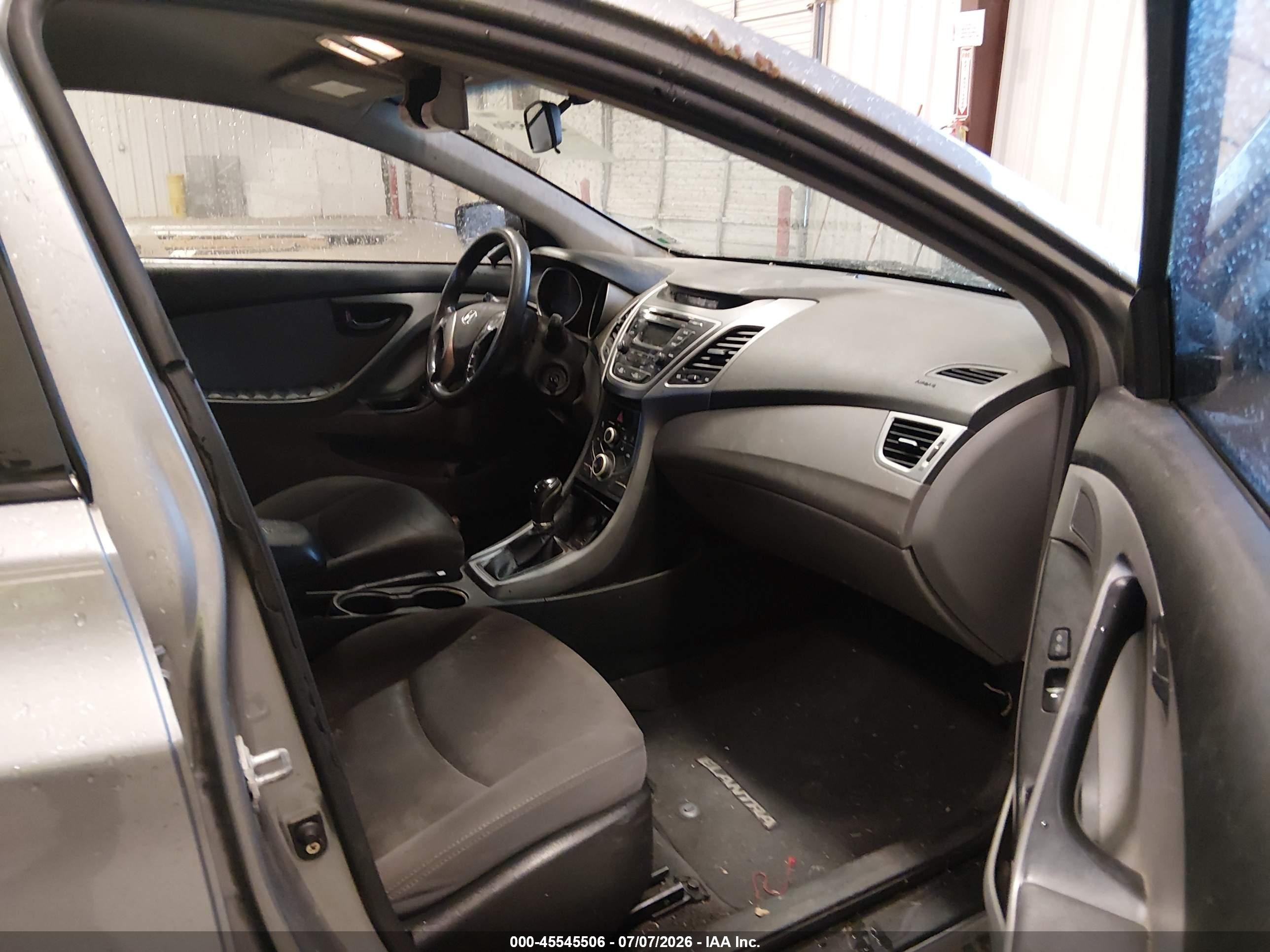 2014 Hyundai Elantra Se Gray vin: KMHDH4AEXEU065963