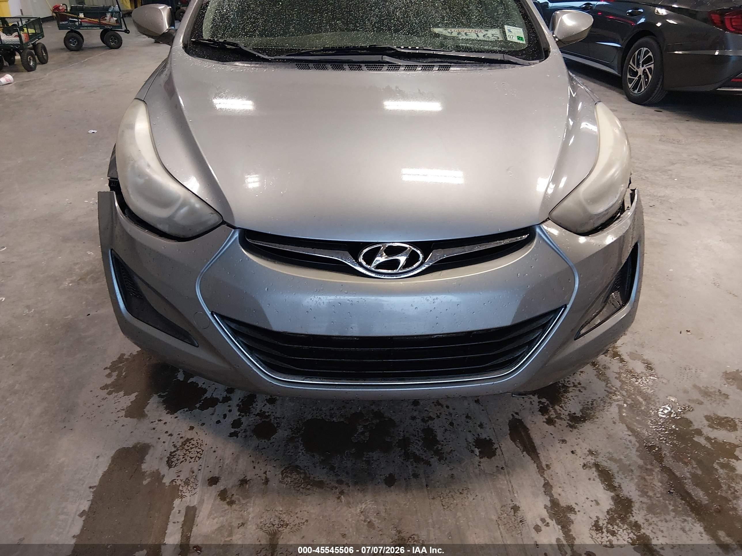 2014 Hyundai Elantra Se Gray vin: KMHDH4AEXEU065963