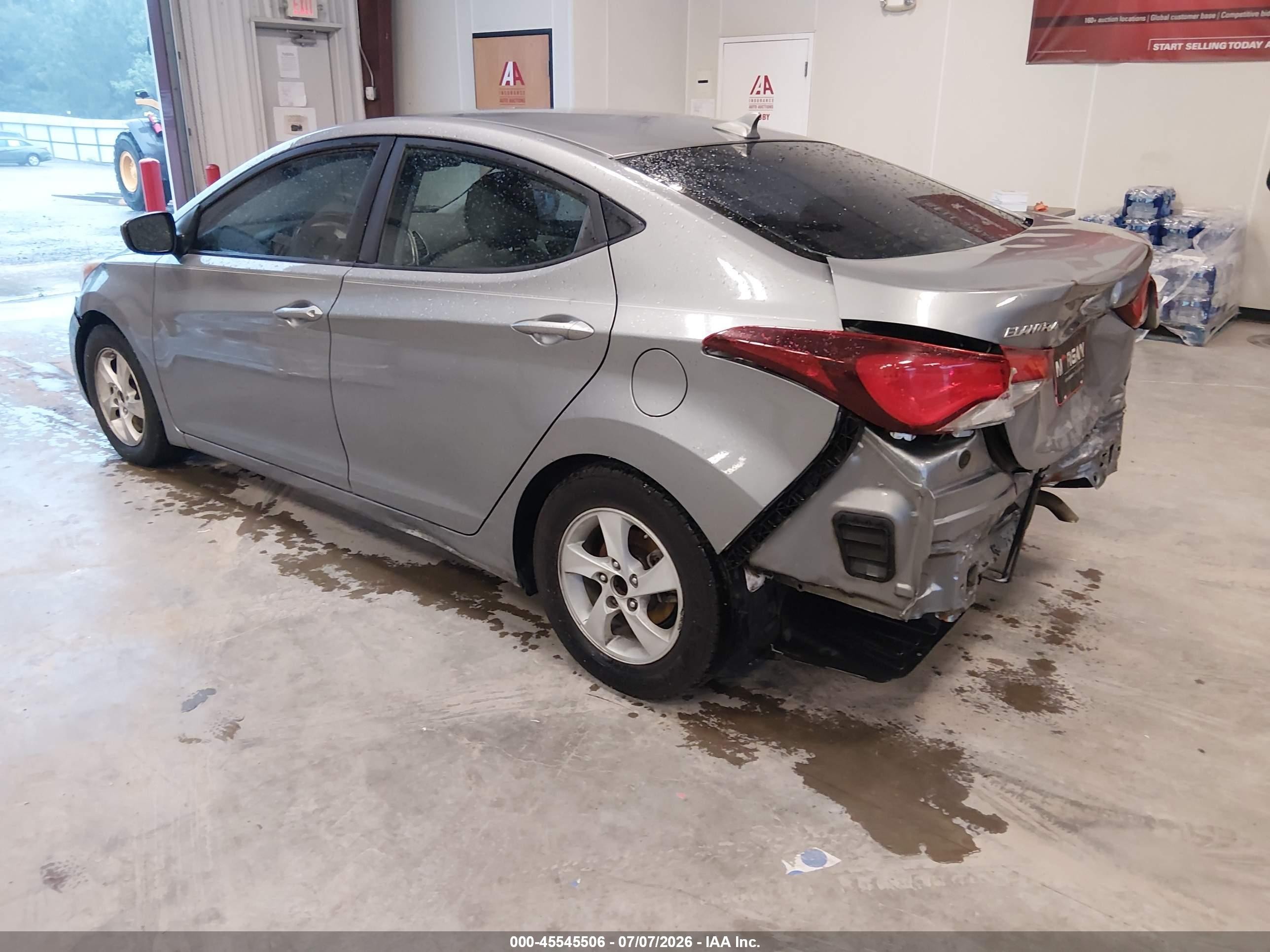 2014 Hyundai Elantra Se Gray vin: KMHDH4AEXEU065963