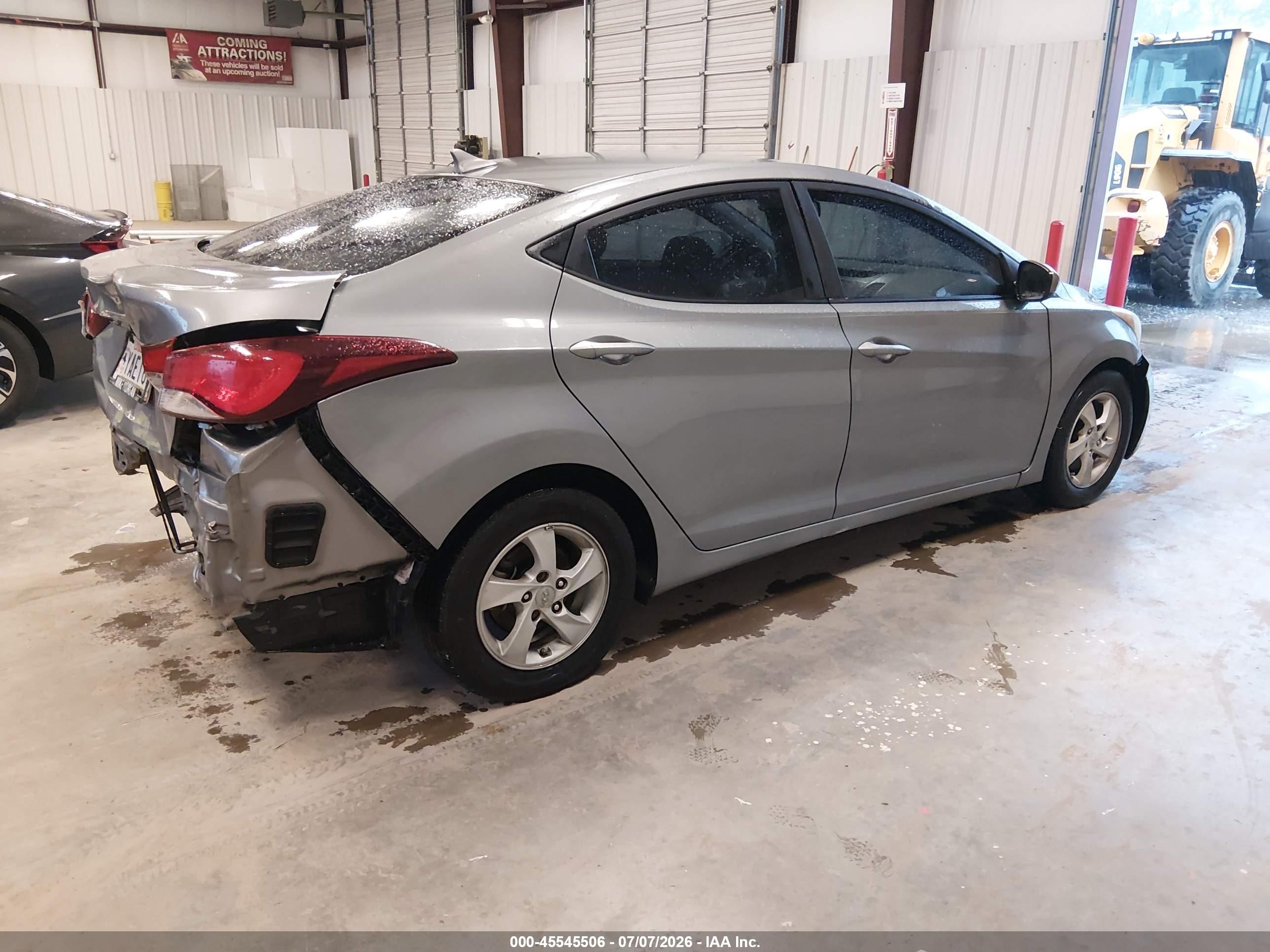 2014 Hyundai Elantra Se Gray vin: KMHDH4AEXEU065963