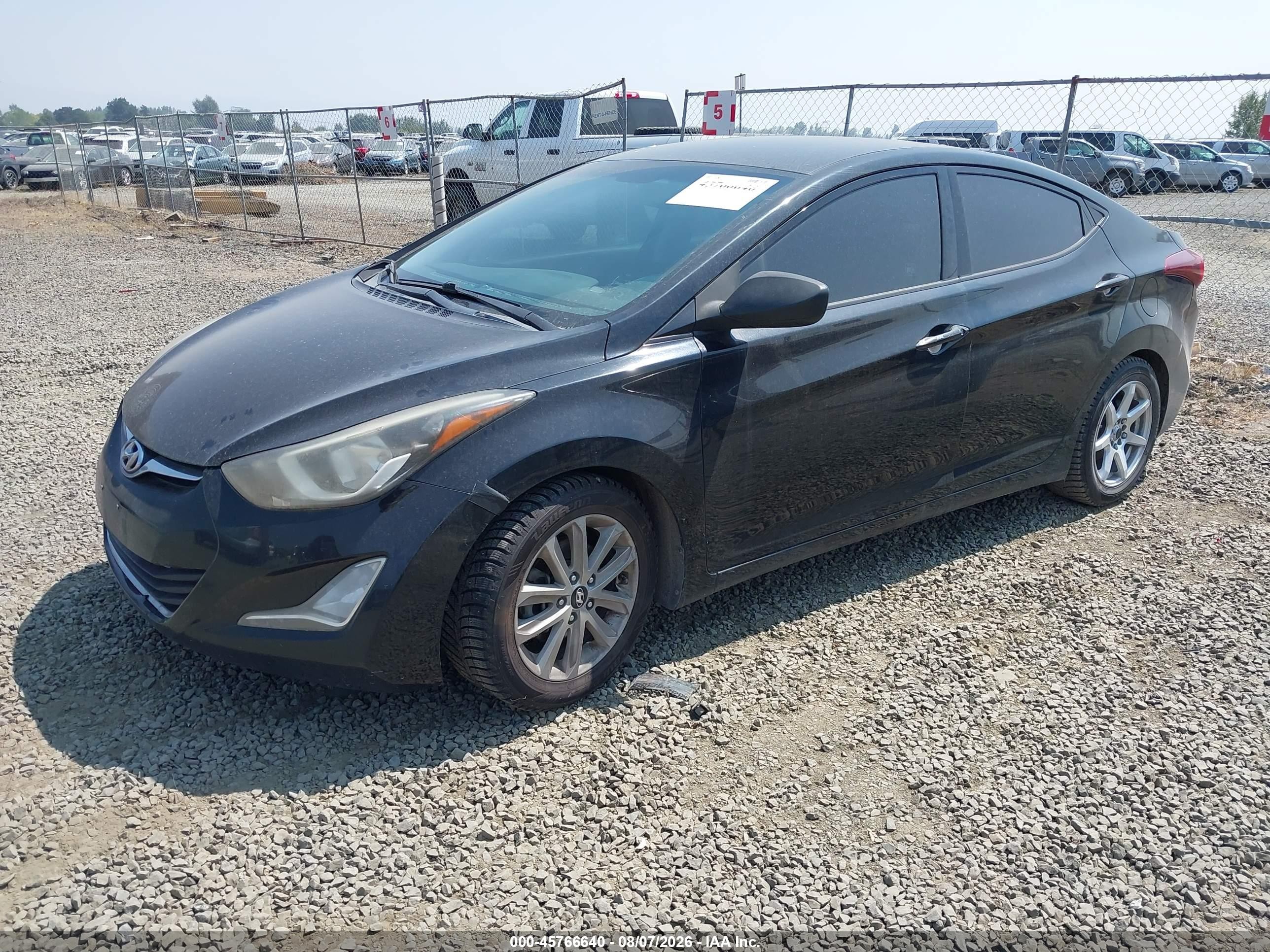 2014 Hyundai Elantra Se Black vin: KMHDH4AEXEU074646