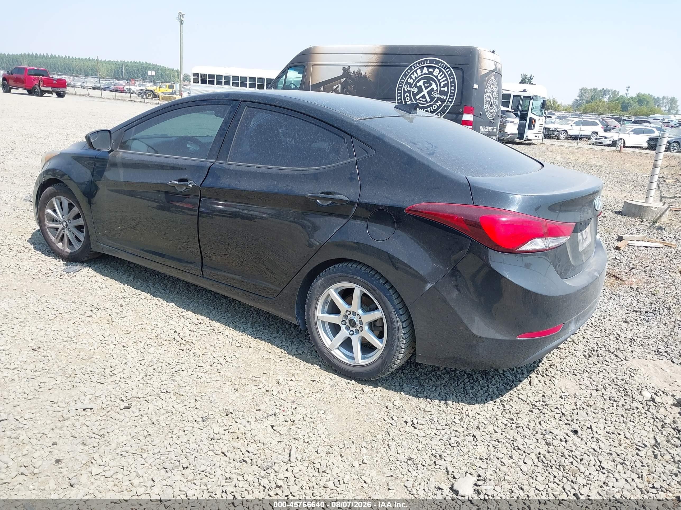 2014 Hyundai Elantra Se Black vin: KMHDH4AEXEU074646
