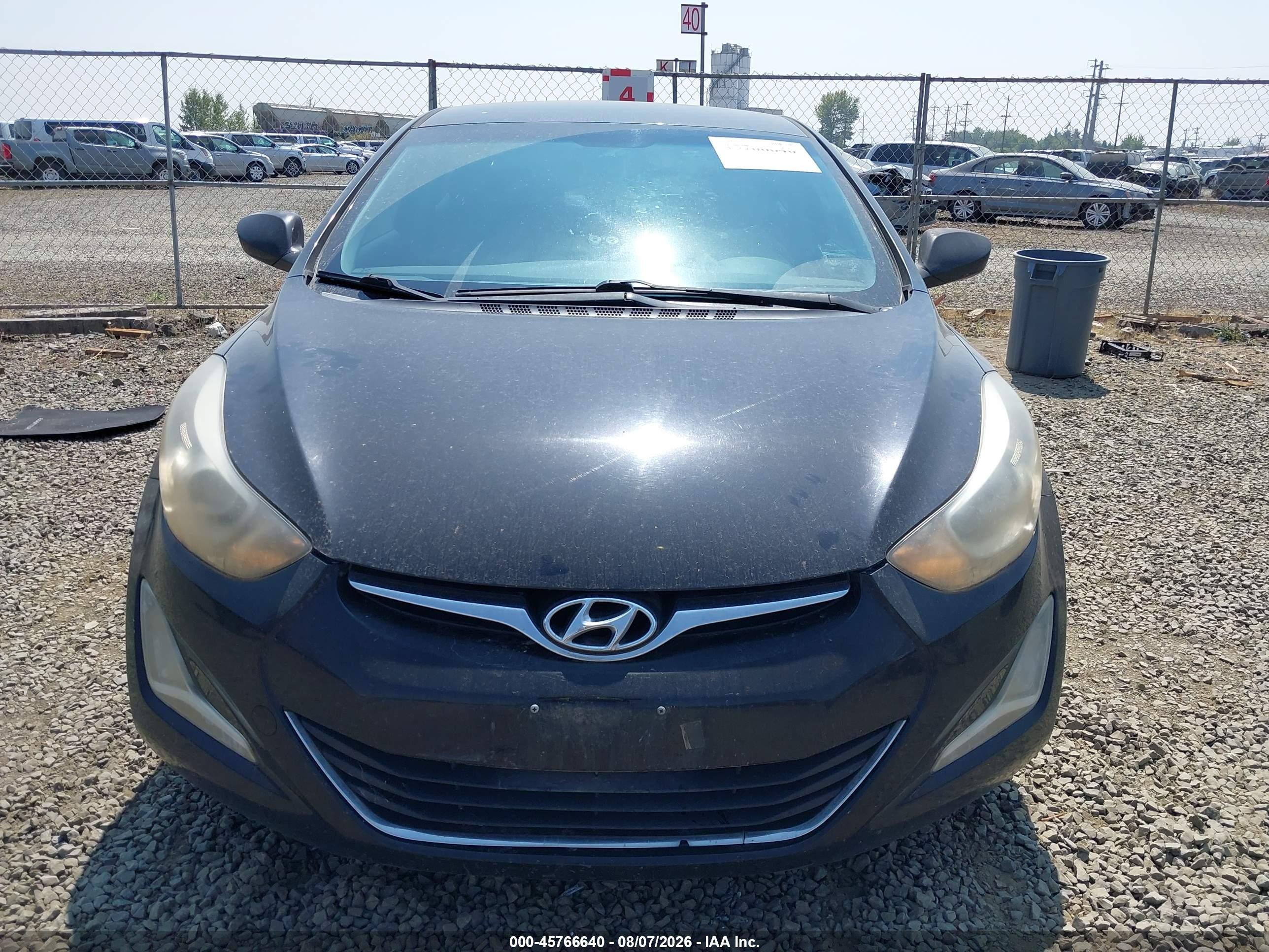 2014 Hyundai Elantra Se Black vin: KMHDH4AEXEU074646