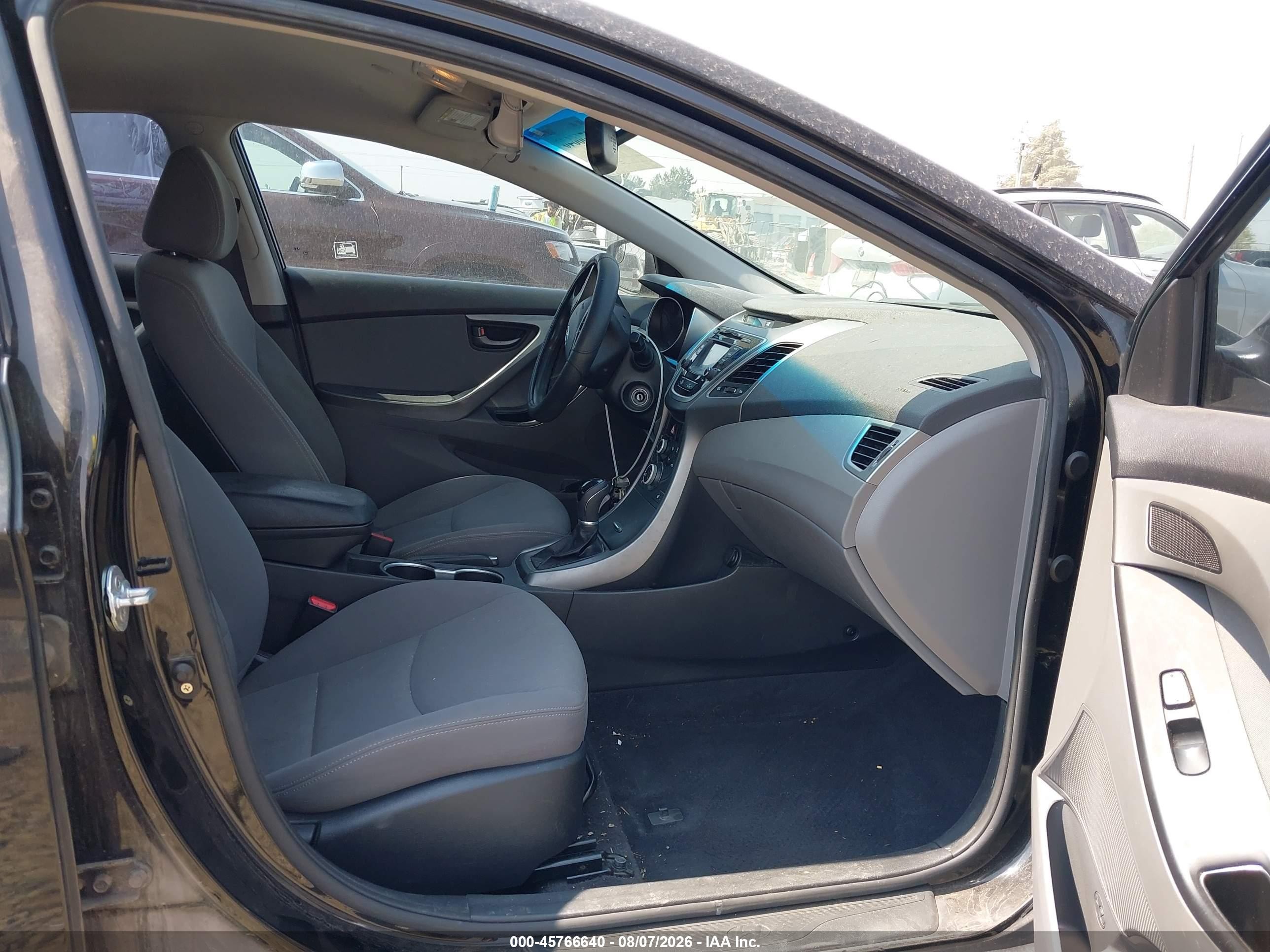 2014 Hyundai Elantra Se Black vin: KMHDH4AEXEU074646
