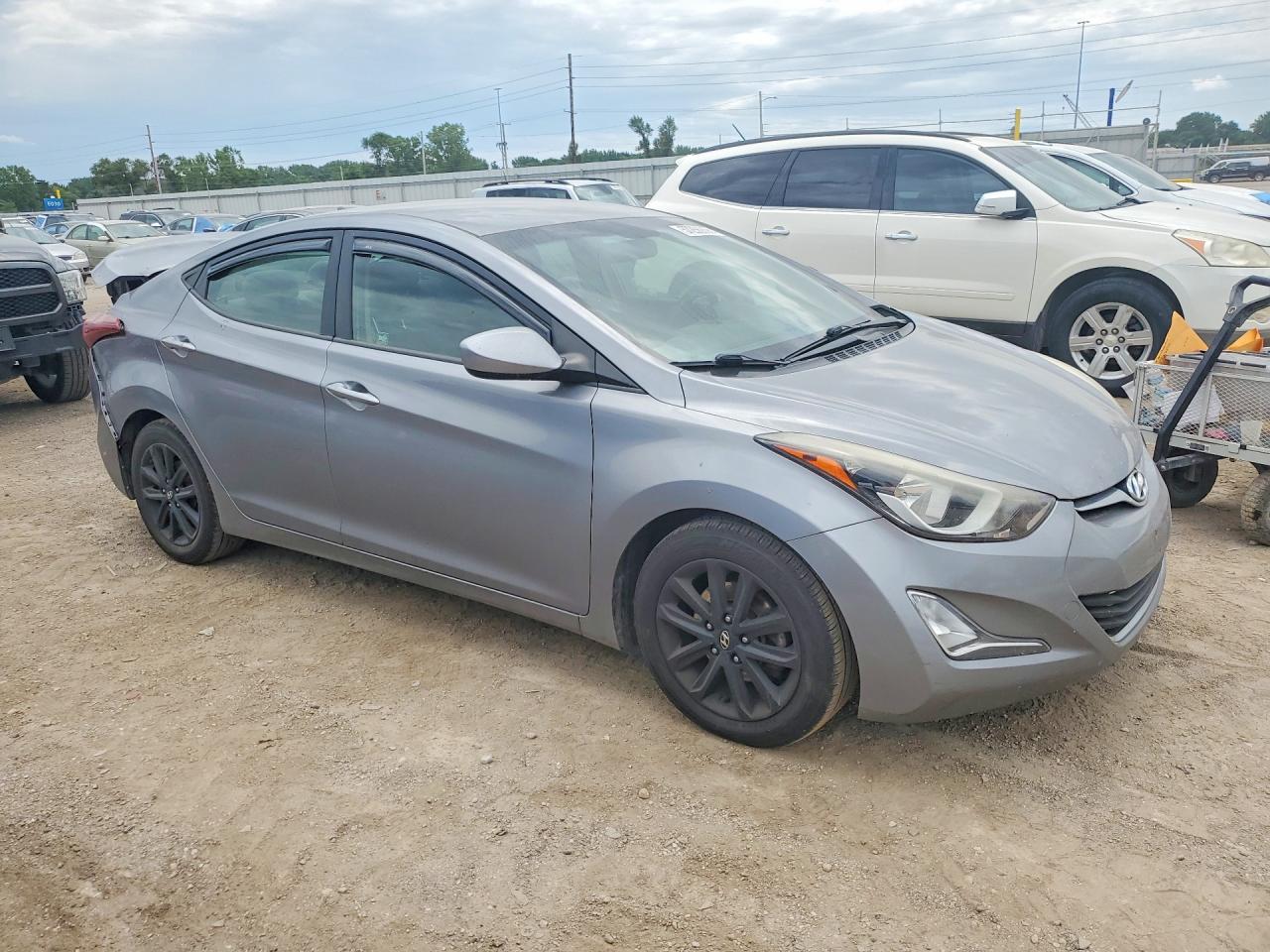 2014 Hyundai Elantra Se Gray vin: KMHDH4AEXEU087669