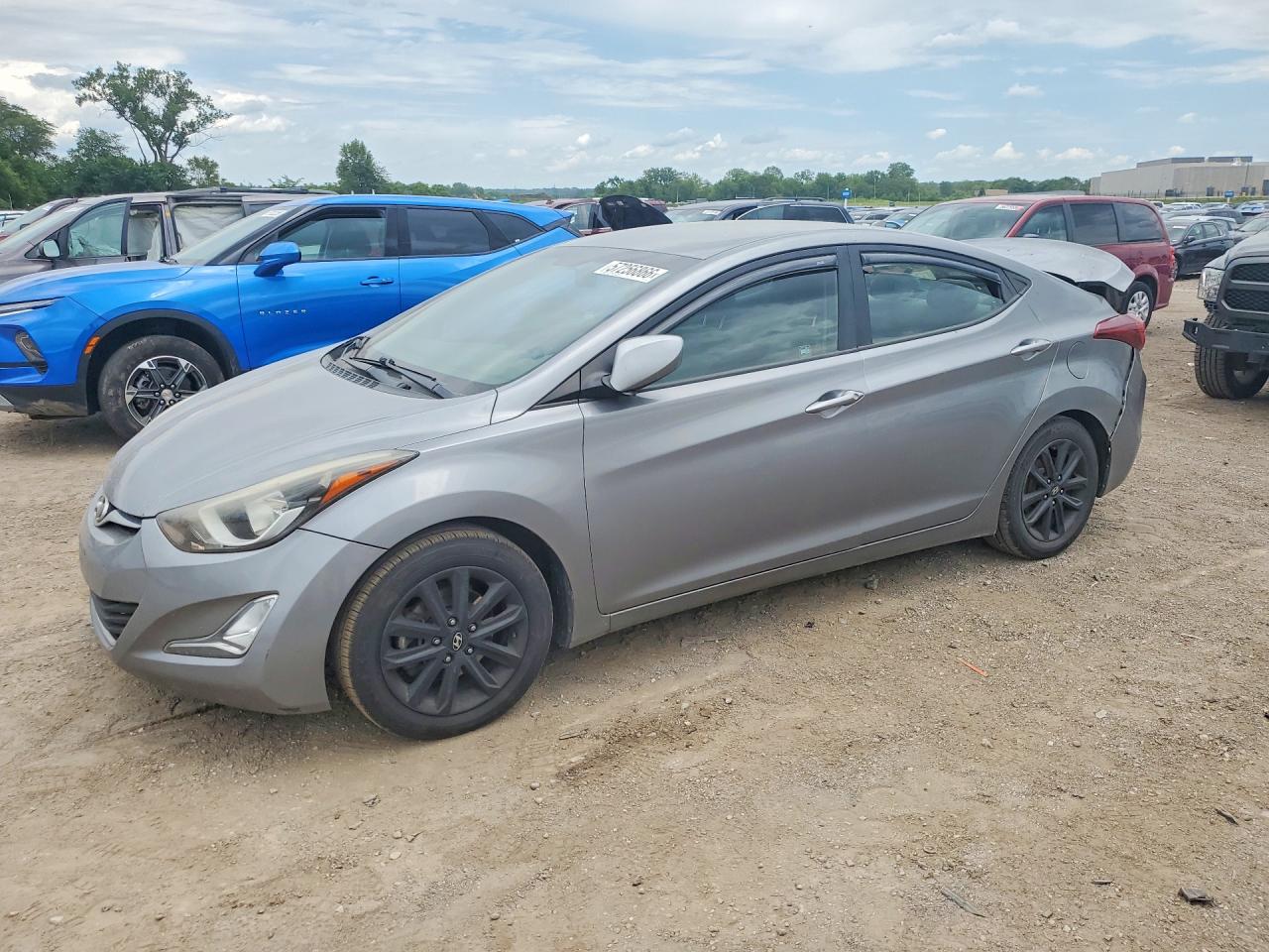 2014 Hyundai Elantra Se Gray vin: KMHDH4AEXEU087669