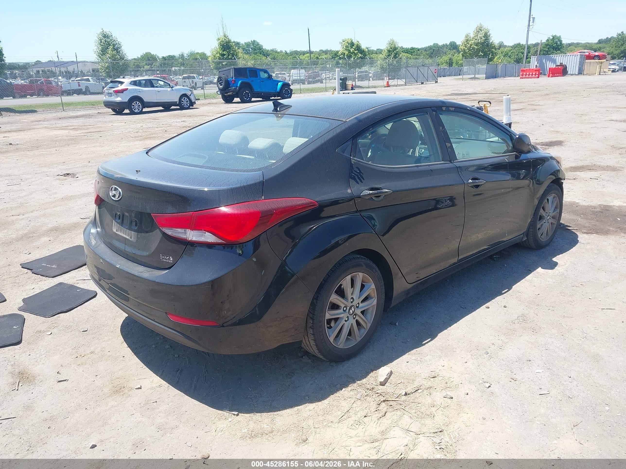 2014 Hyundai Elantra Se Black vin: KMHDH4AEXEU088840