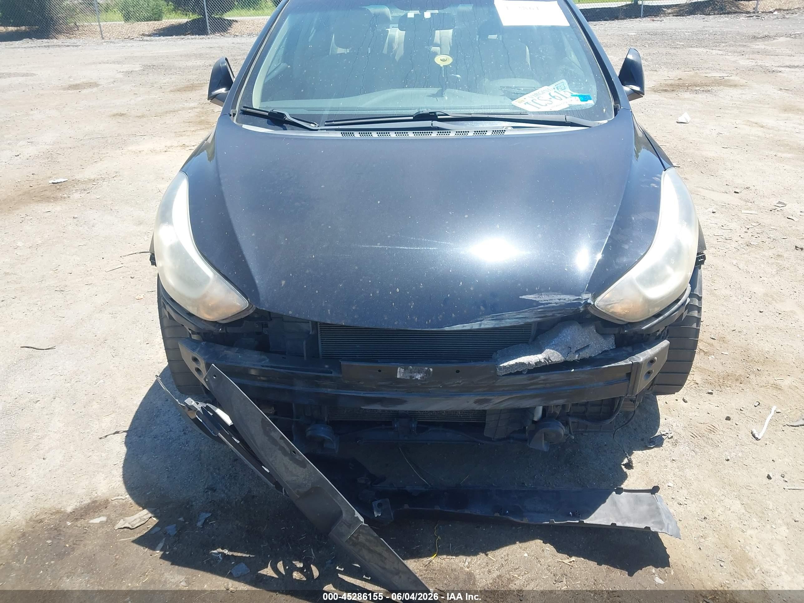 2014 Hyundai Elantra Se Black vin: KMHDH4AEXEU088840