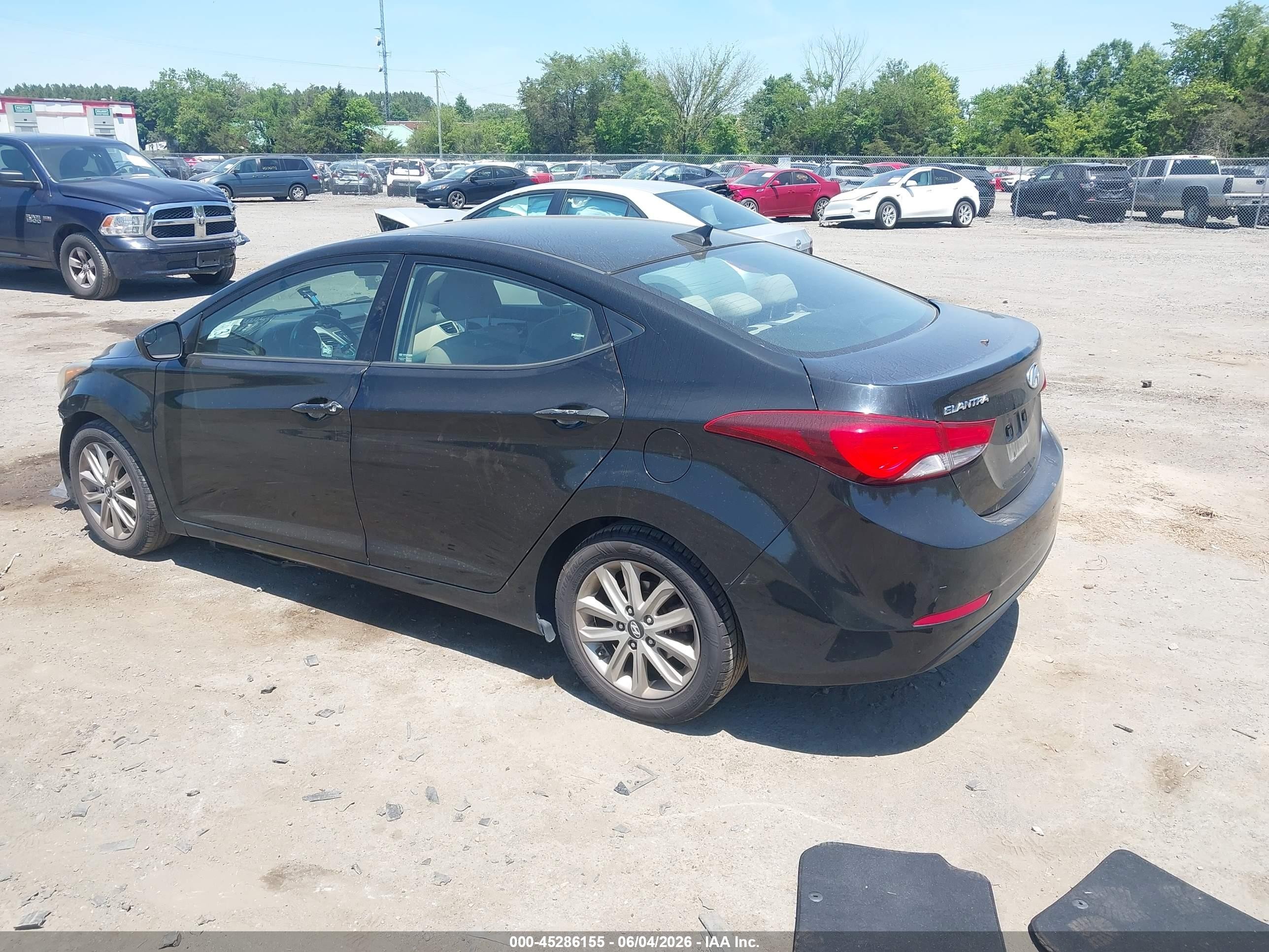 2014 Hyundai Elantra Se Black vin: KMHDH4AEXEU088840