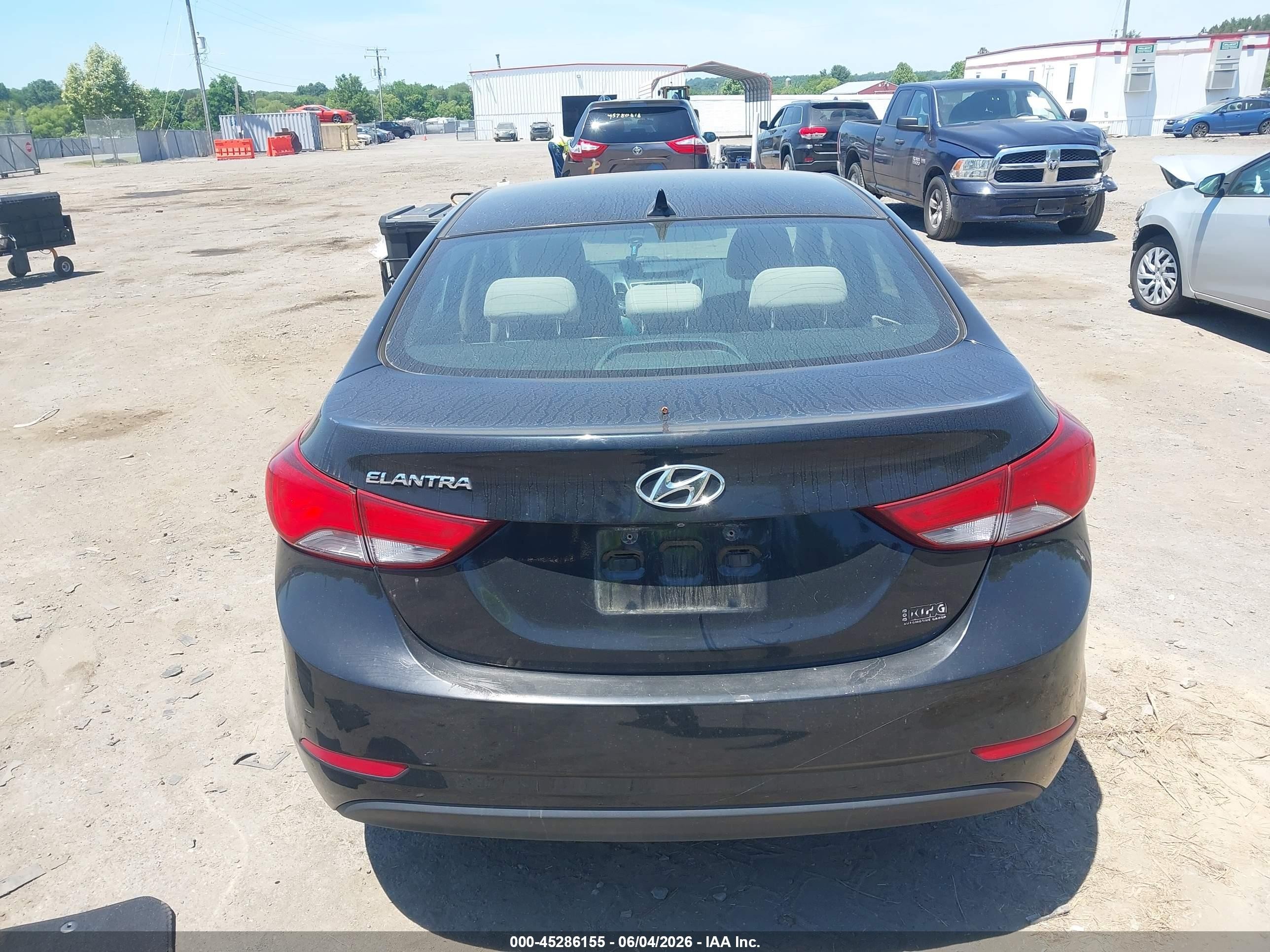 2014 Hyundai Elantra Se Black vin: KMHDH4AEXEU088840