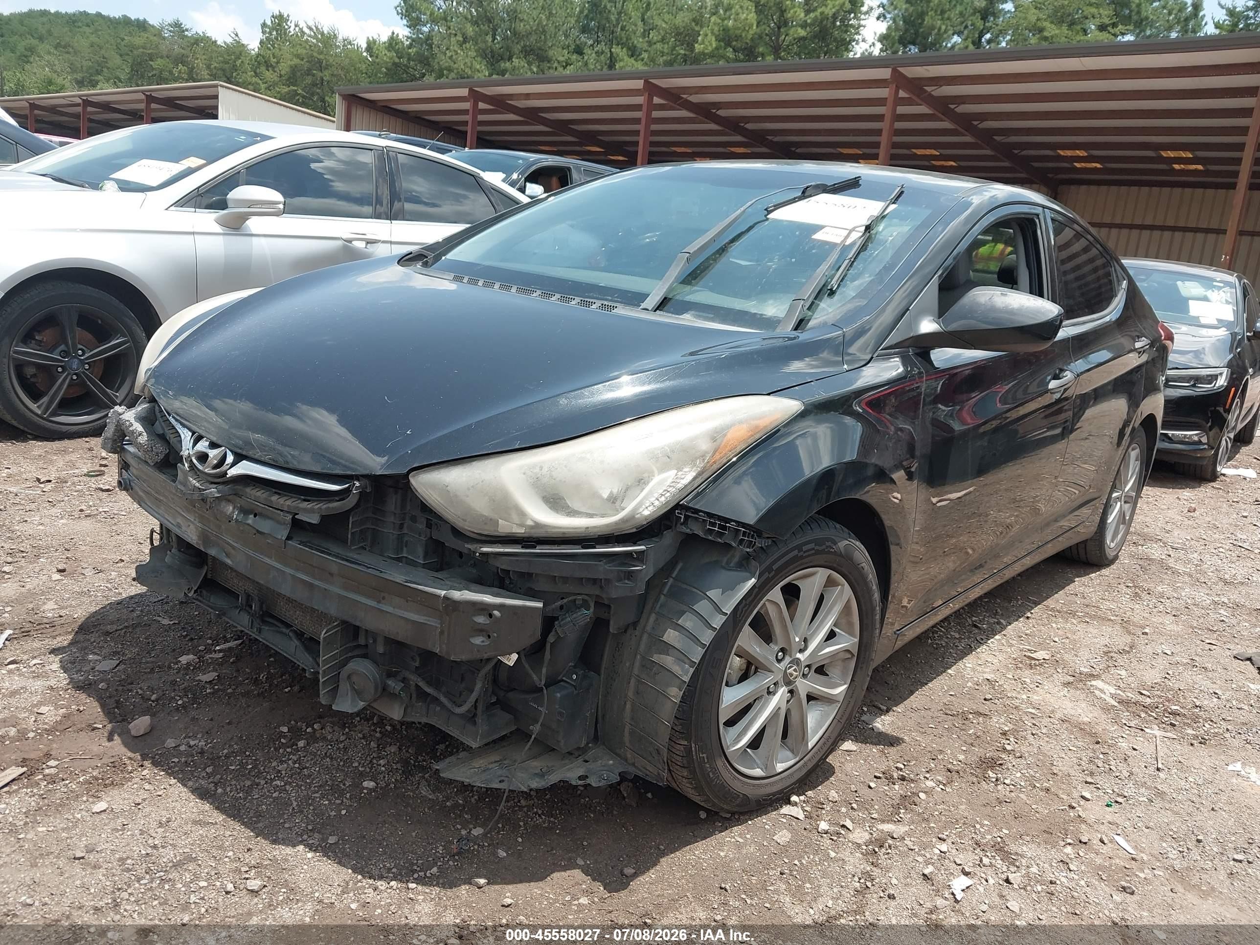 2014 Hyundai Elantra Se Black vin: KMHDH4AEXEU090328