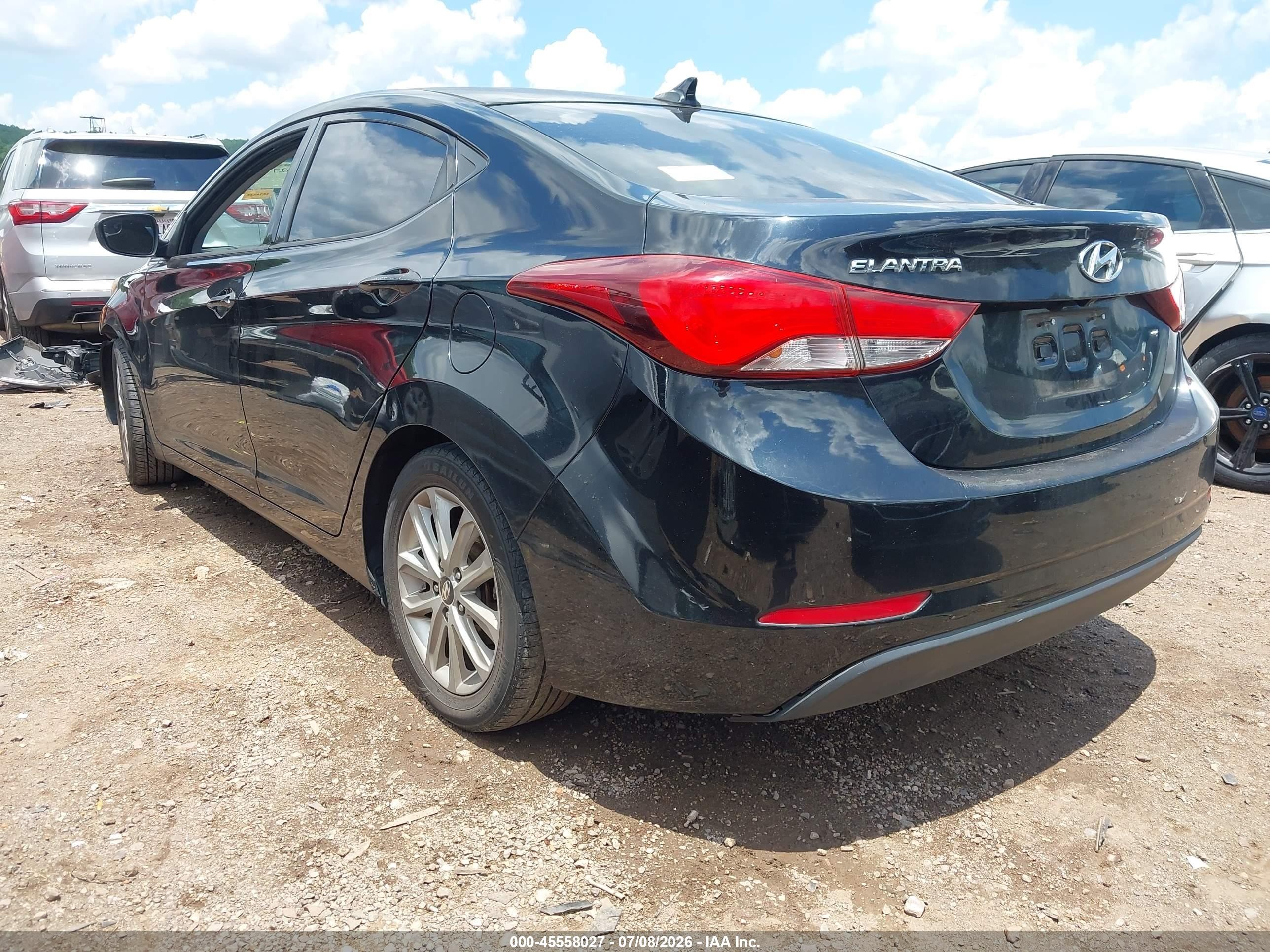 2014 Hyundai Elantra Se Black vin: KMHDH4AEXEU090328
