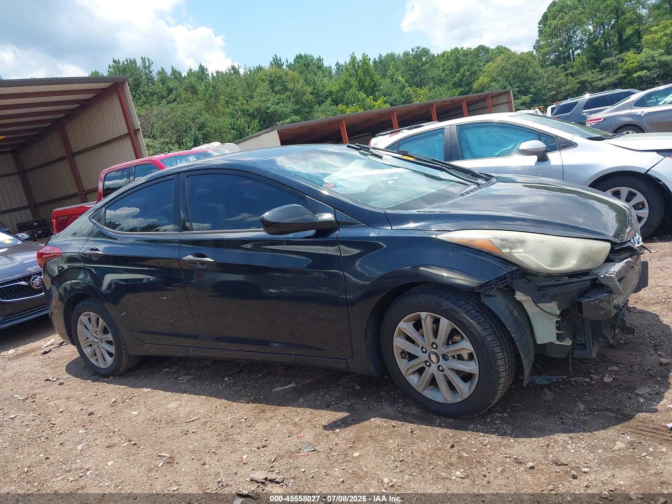 2014 Hyundai Elantra Se Black vin: KMHDH4AEXEU090328