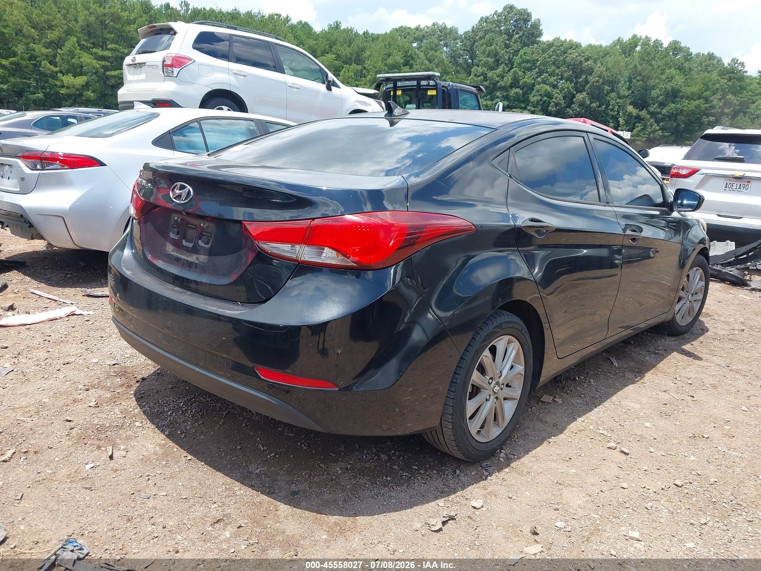 2014 Hyundai Elantra Se Black vin: KMHDH4AEXEU090328