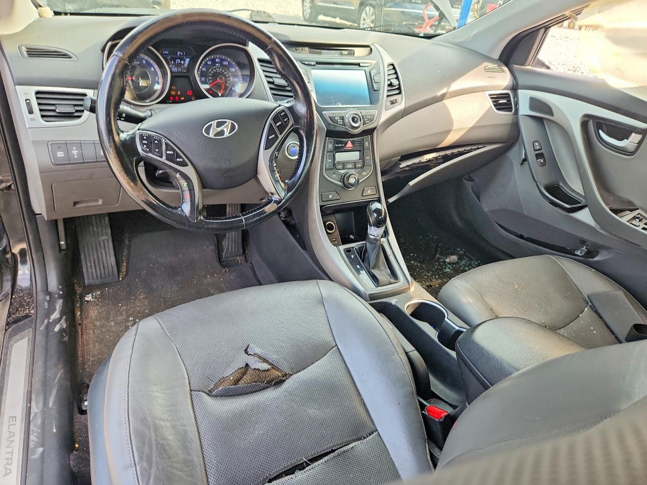 2014 Hyundai Elantra Limited Black vin: KMHDH4AEXEU097716