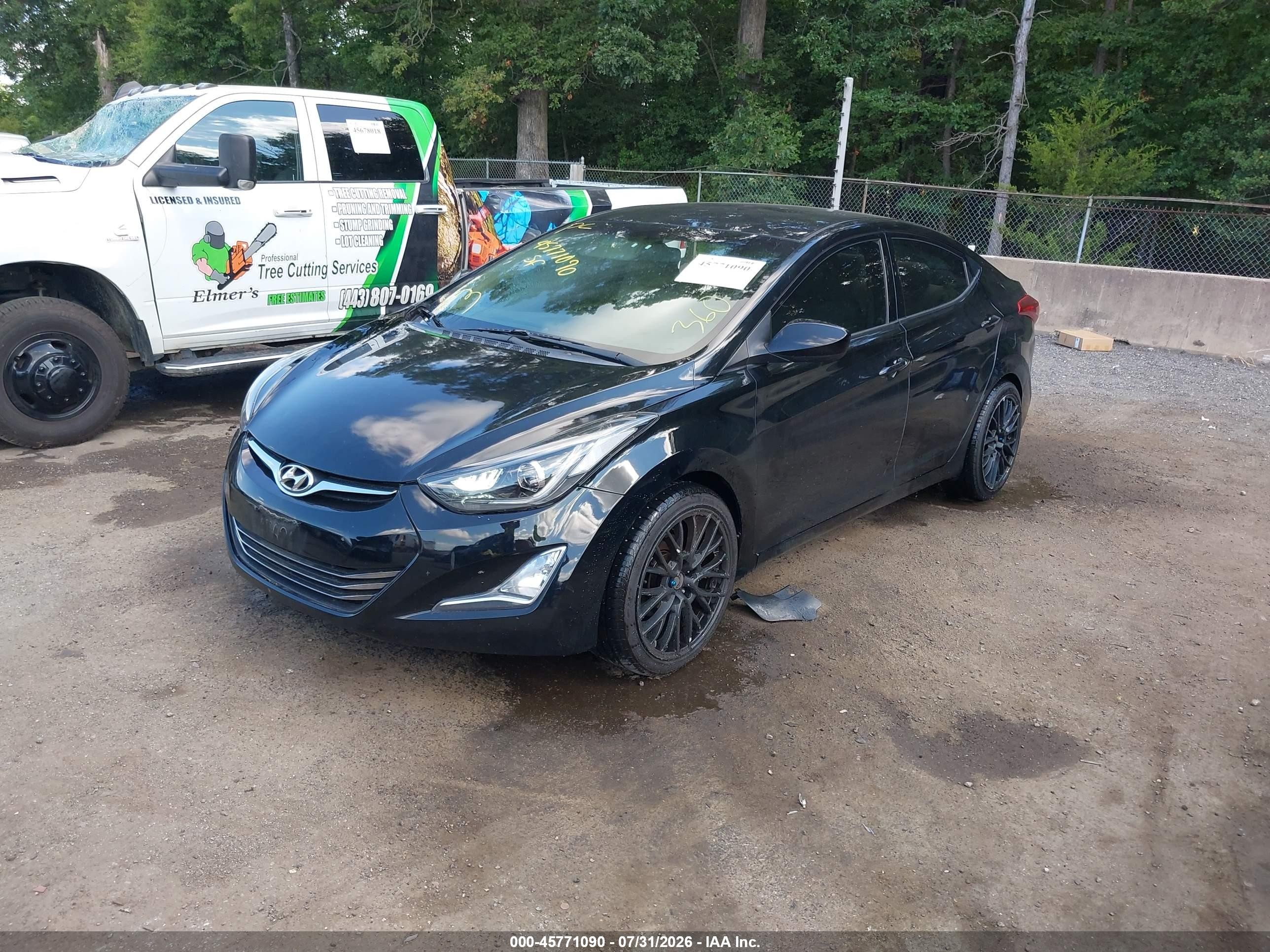 2014 Hyundai Elantra Se Black vin: KMHDH4AEXEU107936