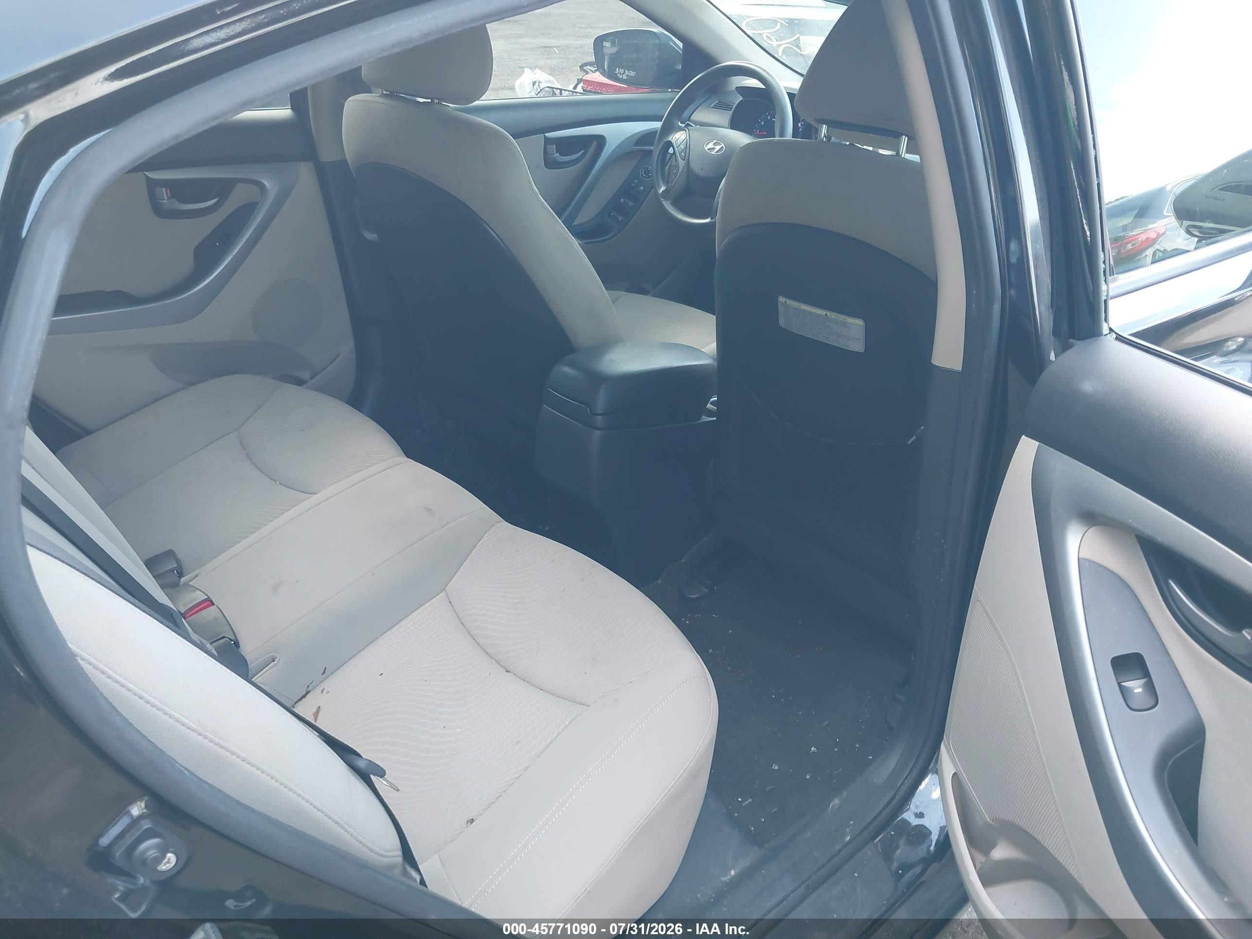 2014 Hyundai Elantra Se Black vin: KMHDH4AEXEU107936
