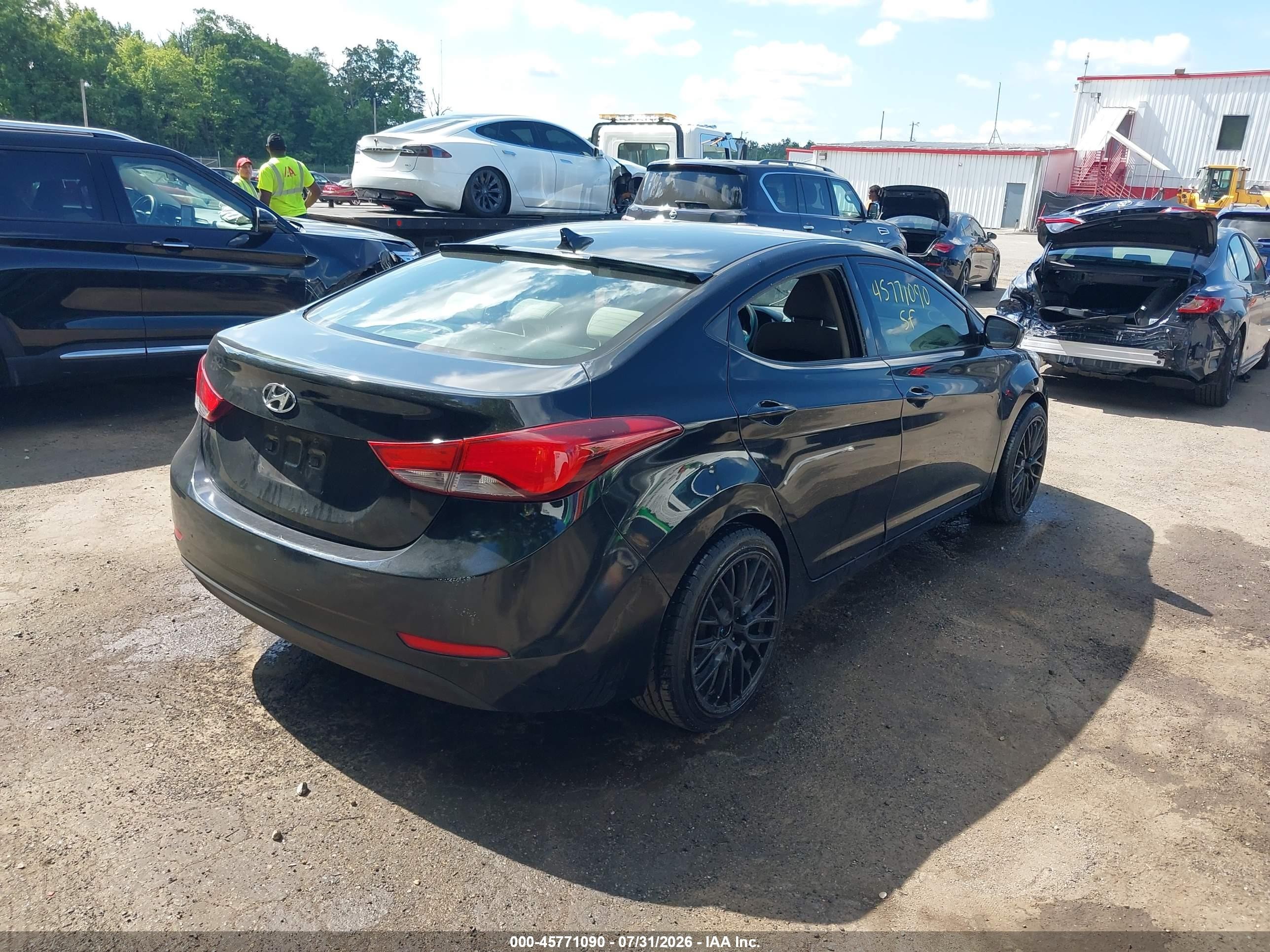 2014 Hyundai Elantra Se Black vin: KMHDH4AEXEU107936