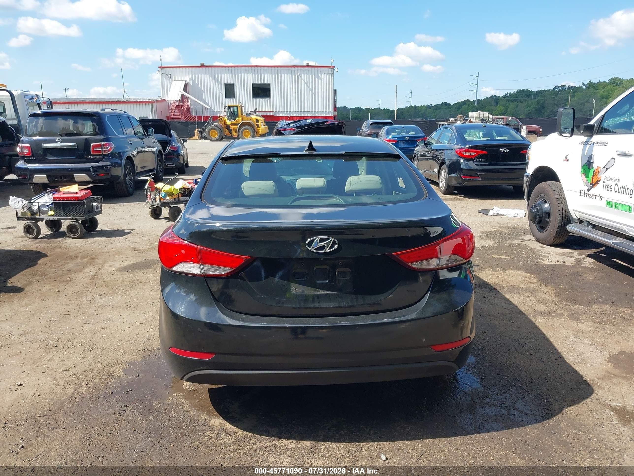 2014 Hyundai Elantra Se Black vin: KMHDH4AEXEU107936