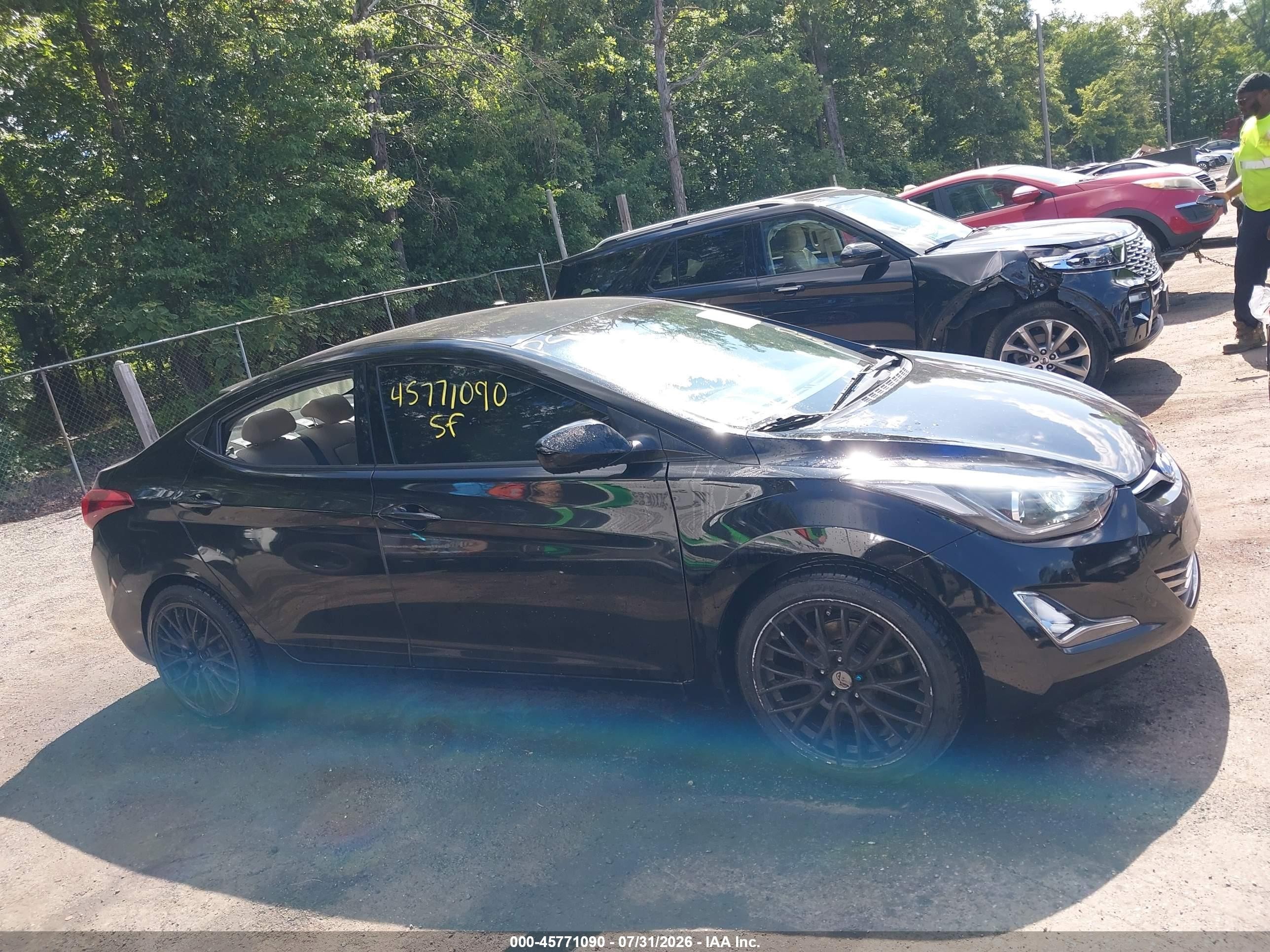 2014 Hyundai Elantra Se Black vin: KMHDH4AEXEU107936