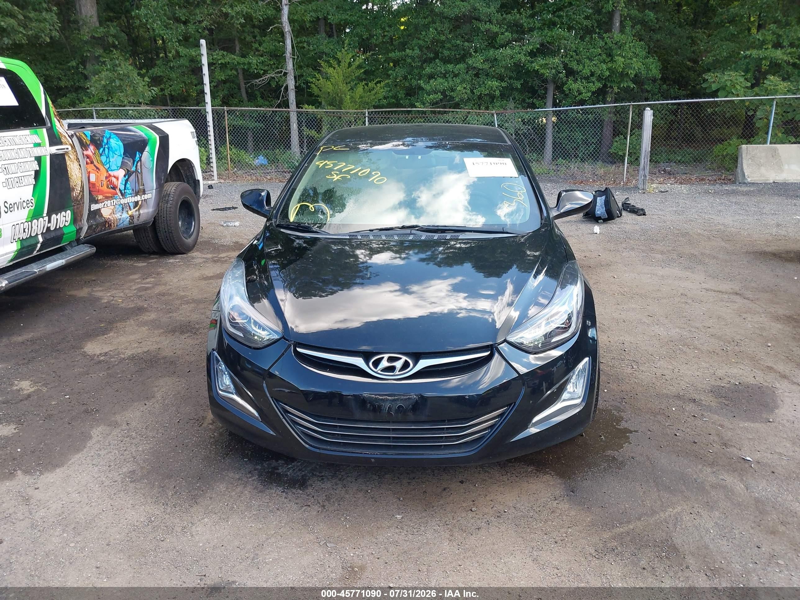 2014 Hyundai Elantra Se Black vin: KMHDH4AEXEU107936