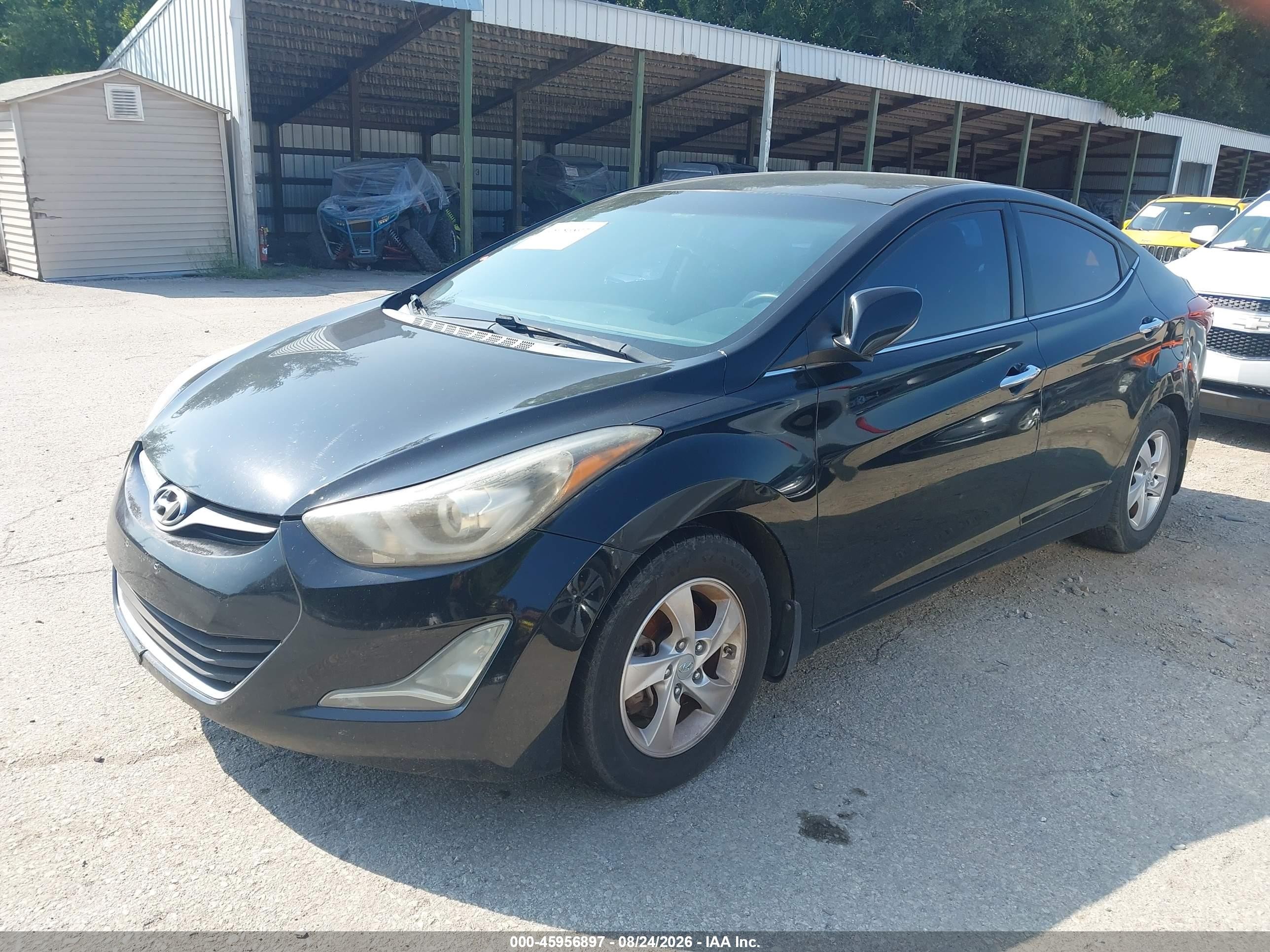 2014 Hyundai Elantra Limited Black vin: KMHDH4AEXEU113302