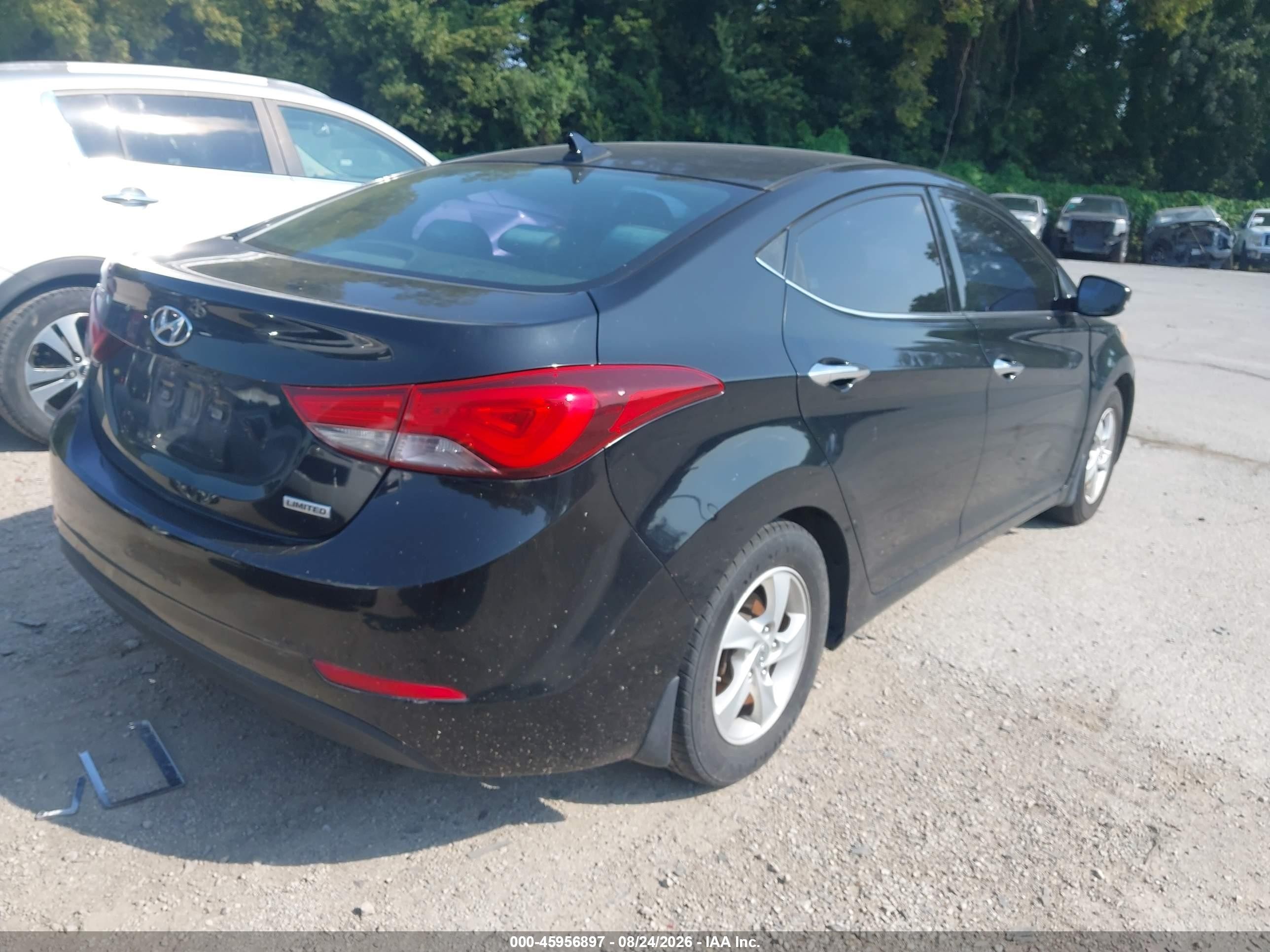 2014 Hyundai Elantra Limited Black vin: KMHDH4AEXEU113302