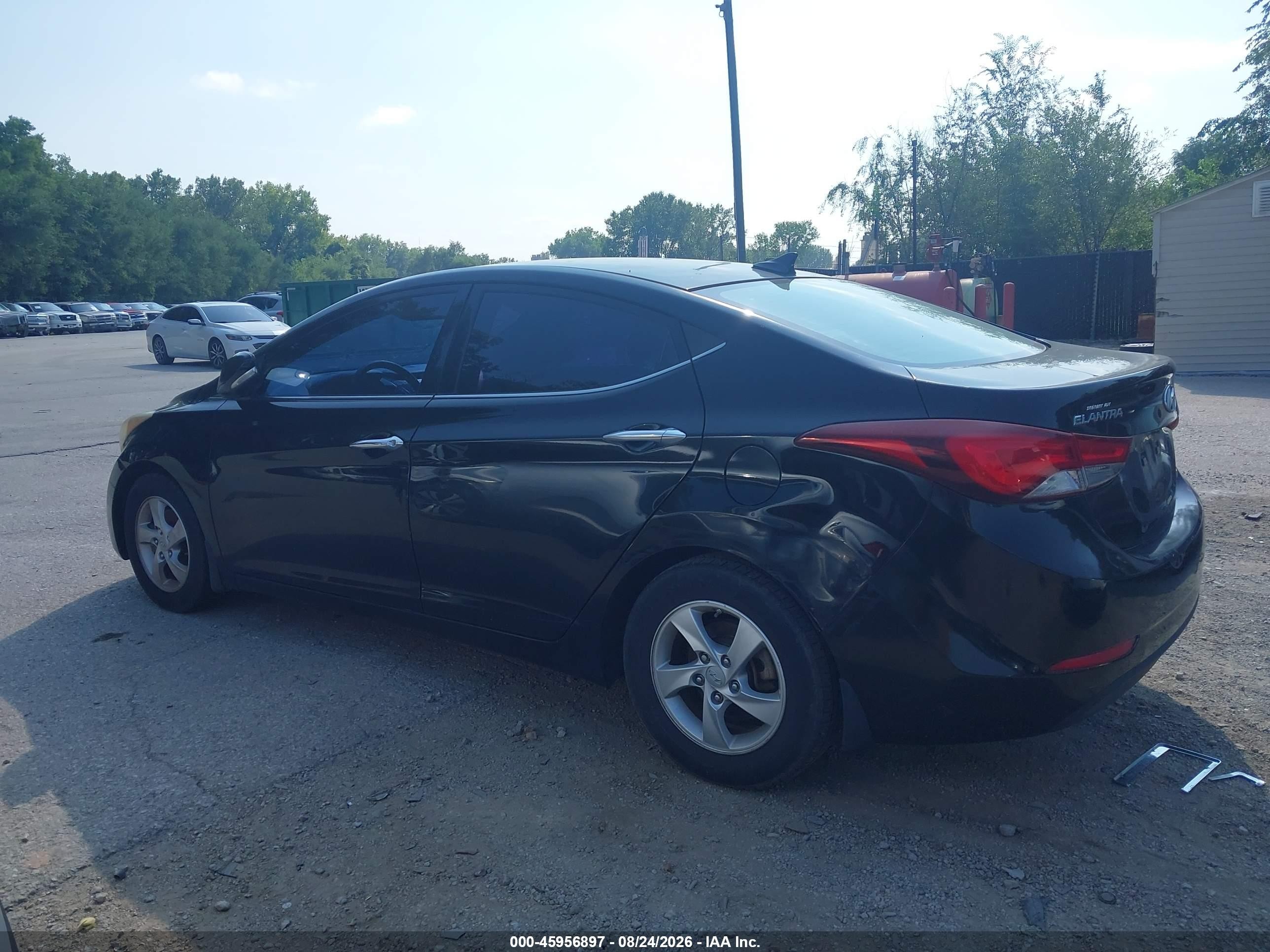 2014 Hyundai Elantra Limited Black vin: KMHDH4AEXEU113302
