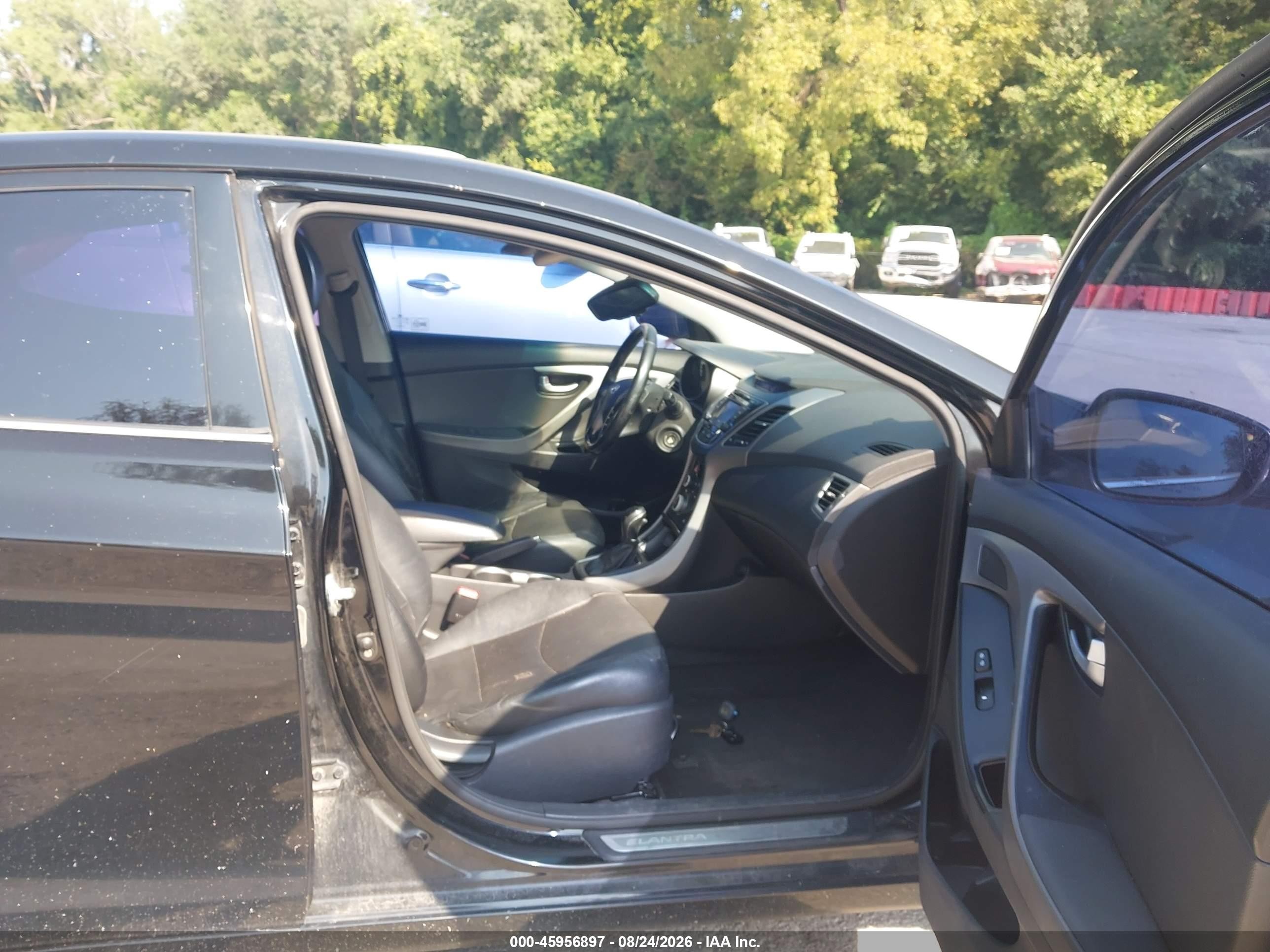 2014 Hyundai Elantra Limited Black vin: KMHDH4AEXEU113302