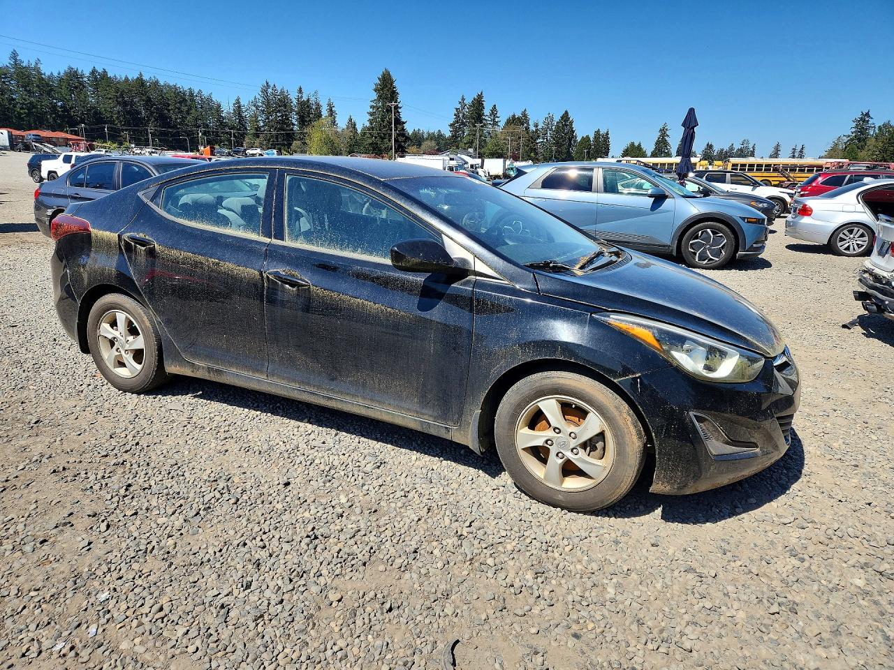 2014 Hyundai Elantra Se Black vin: KMHDH4AEXEU142461