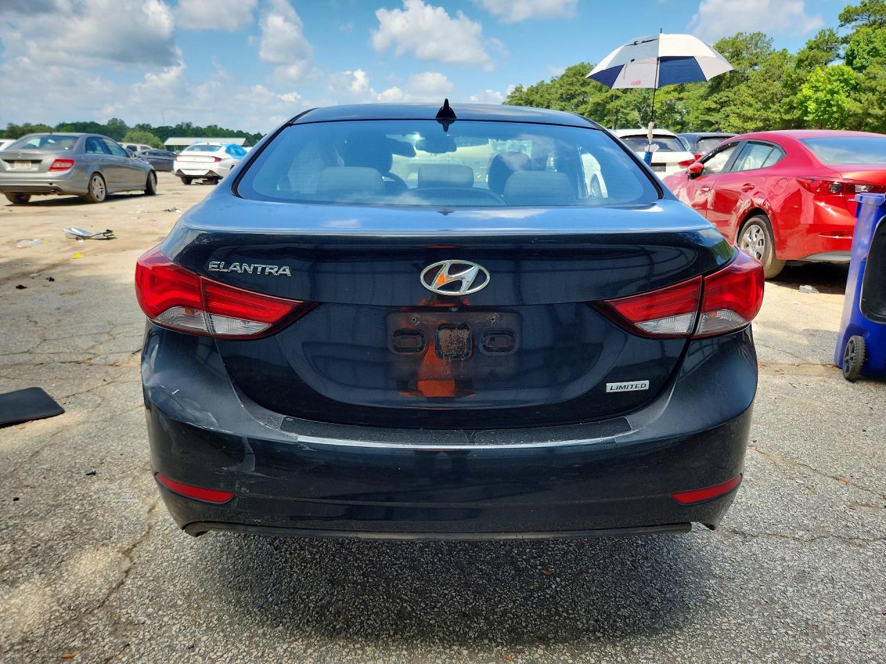 2014 Hyundai Elantra Limited Черный vin: KMHDH4AEXEU166520