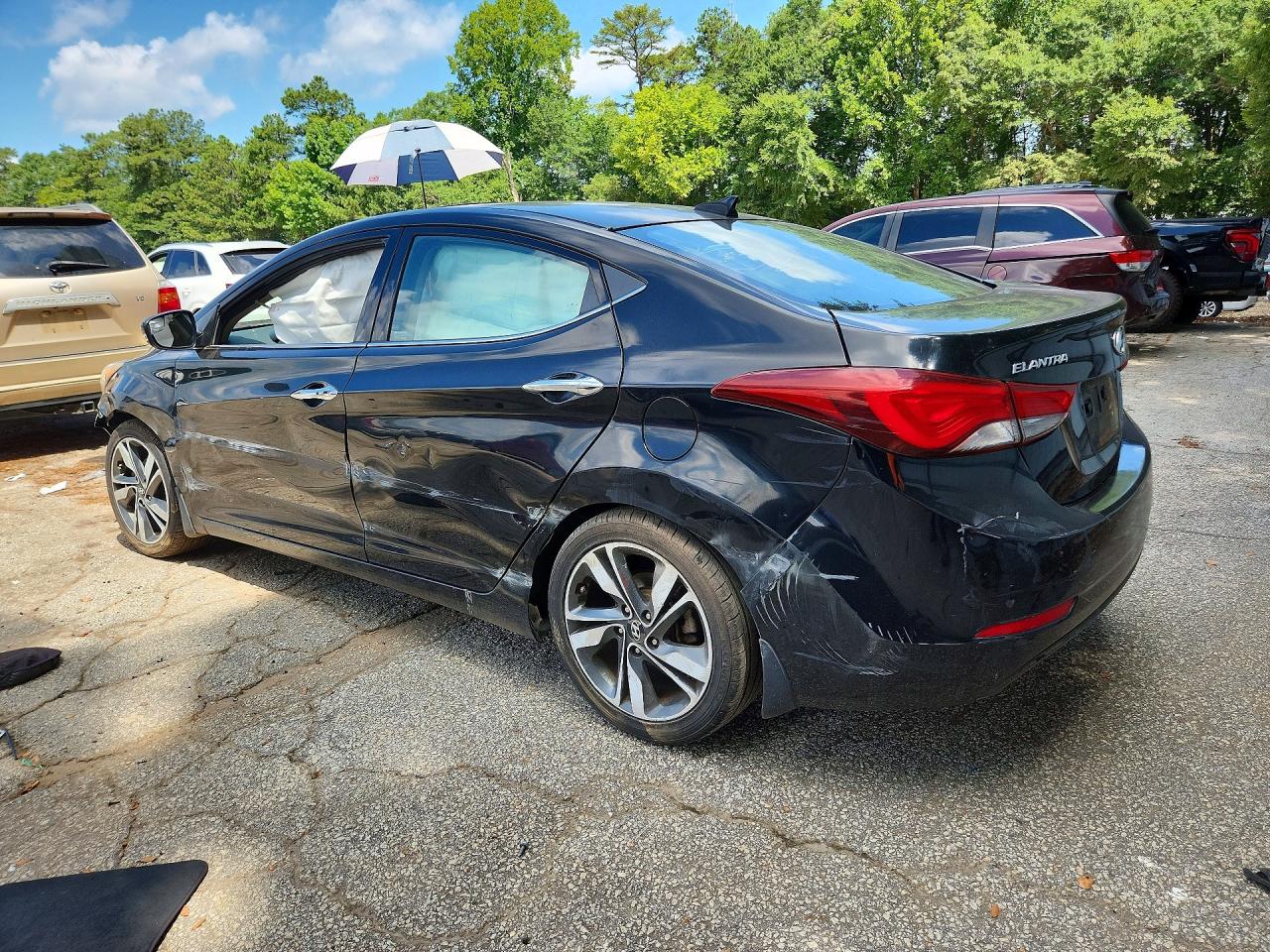 2014 Hyundai Elantra Limited Черный vin: KMHDH4AEXEU166520