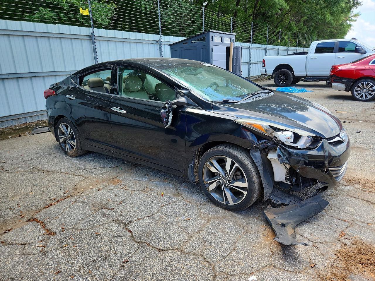 2014 Hyundai Elantra Limited Черный vin: KMHDH4AEXEU166520