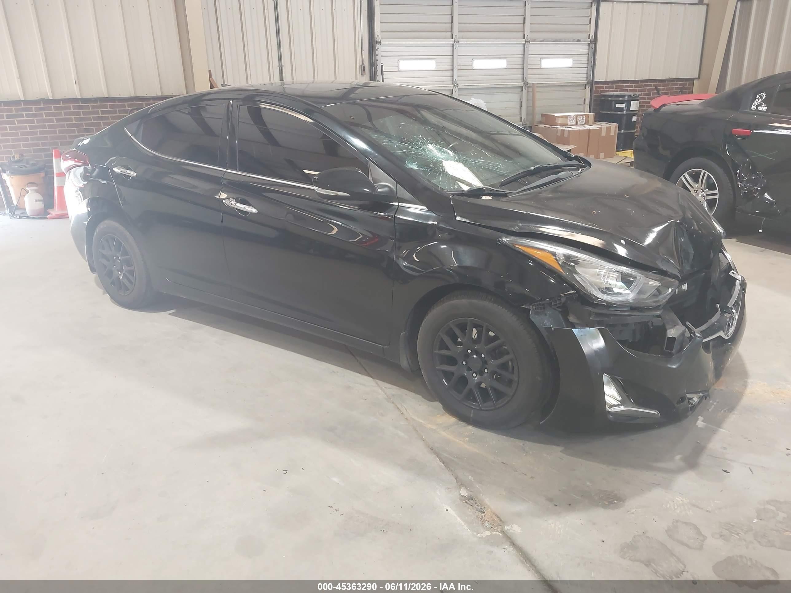 2014 Hyundai Elantra Limited Black vin: KMHDH4AEXEU202013