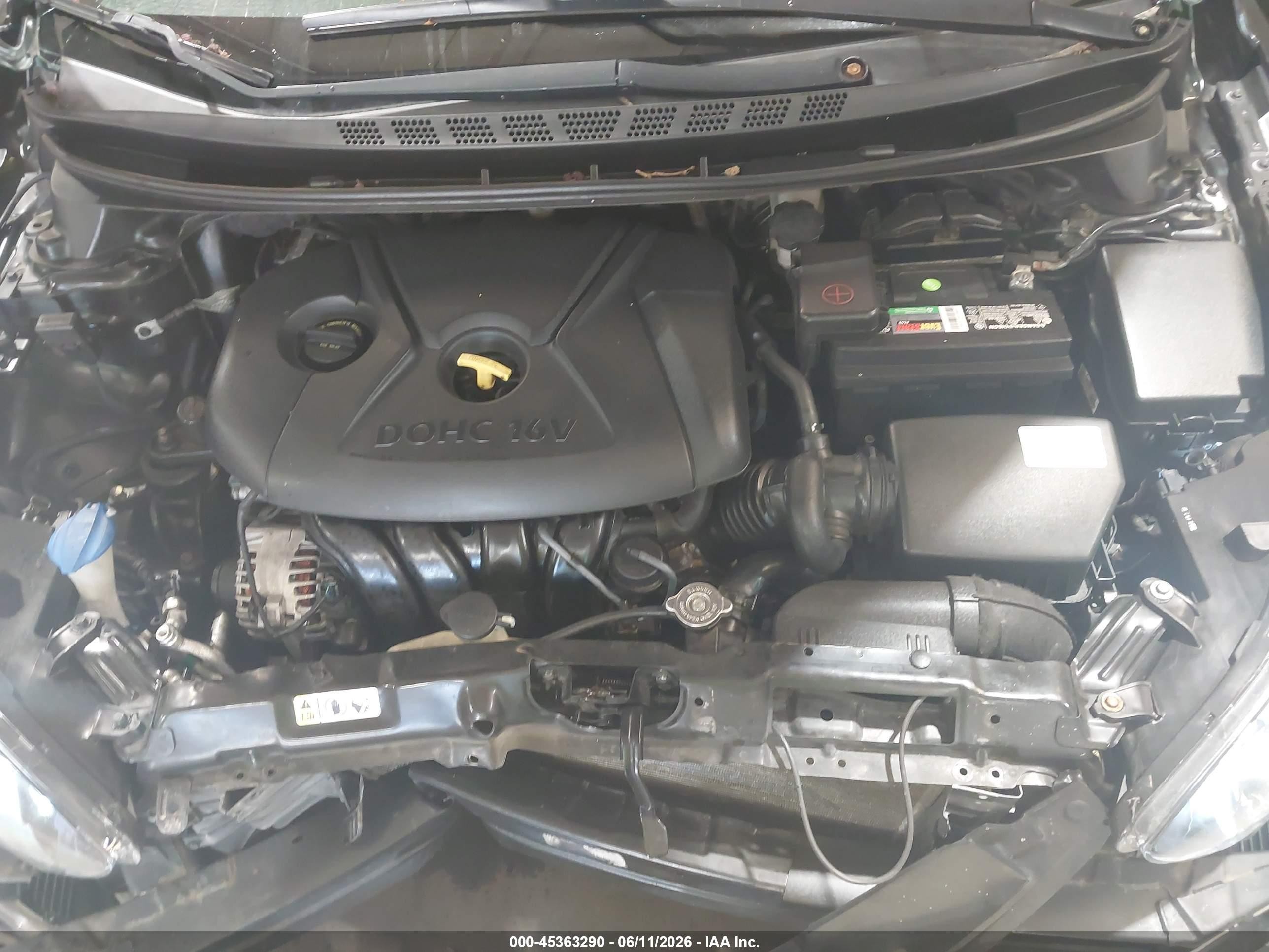 2014 Hyundai Elantra Limited Black vin: KMHDH4AEXEU202013