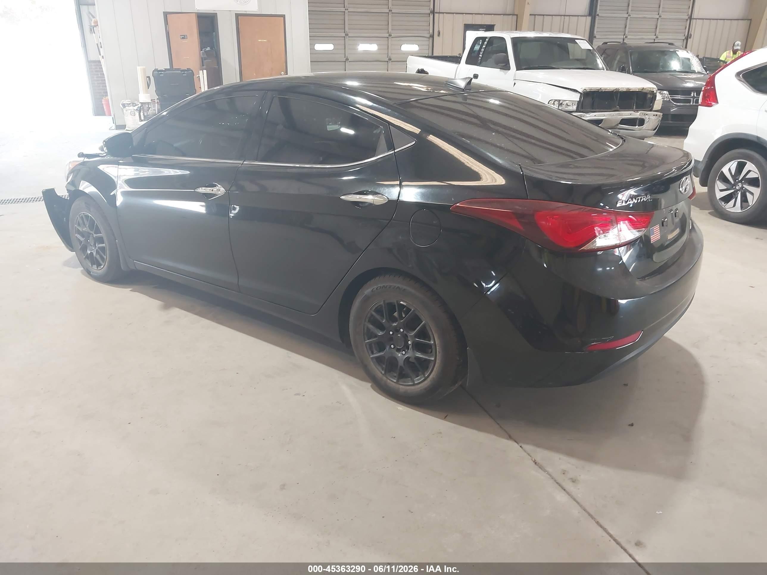 2014 Hyundai Elantra Limited Black vin: KMHDH4AEXEU202013