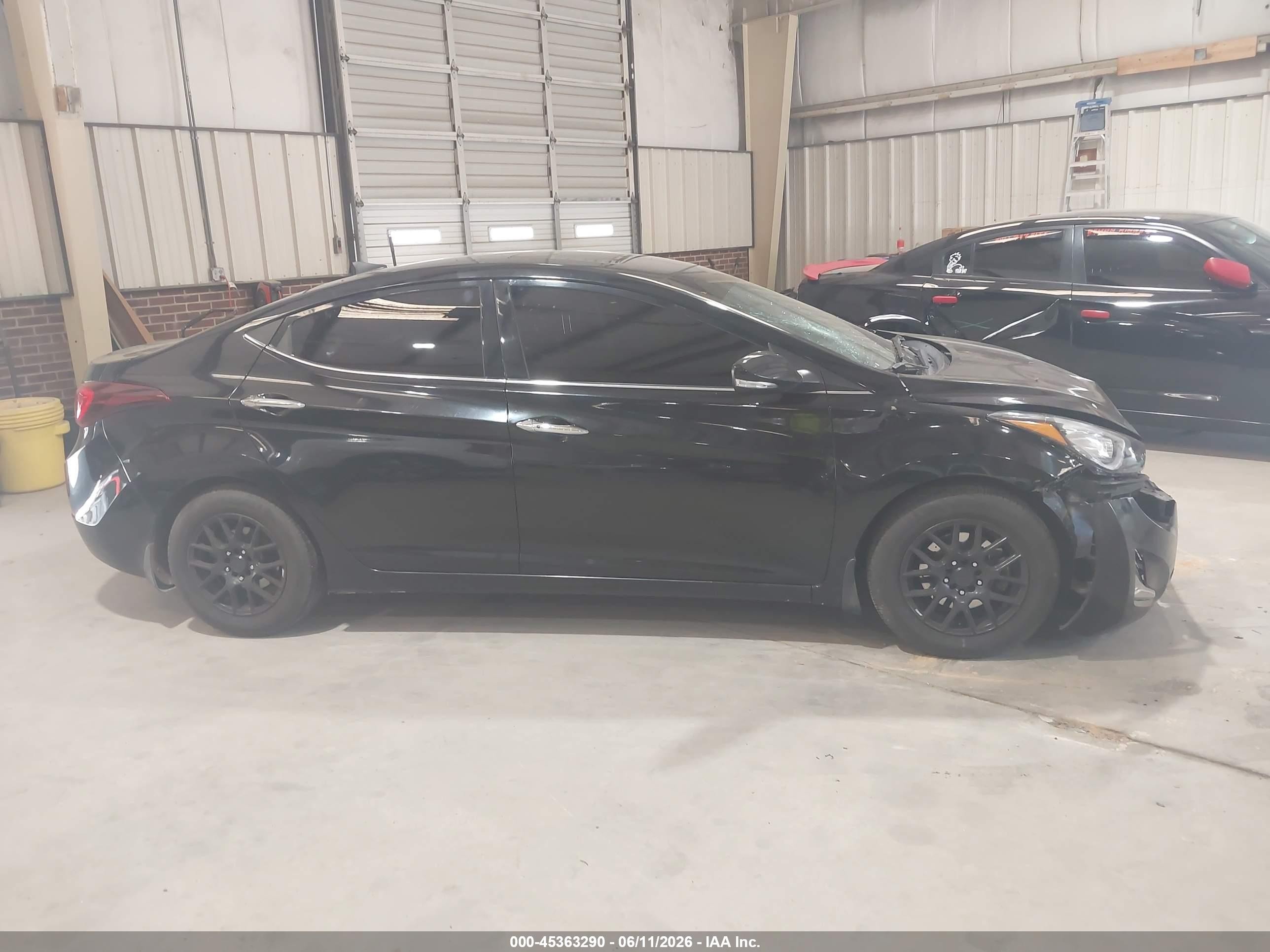 2014 Hyundai Elantra Limited Black vin: KMHDH4AEXEU202013