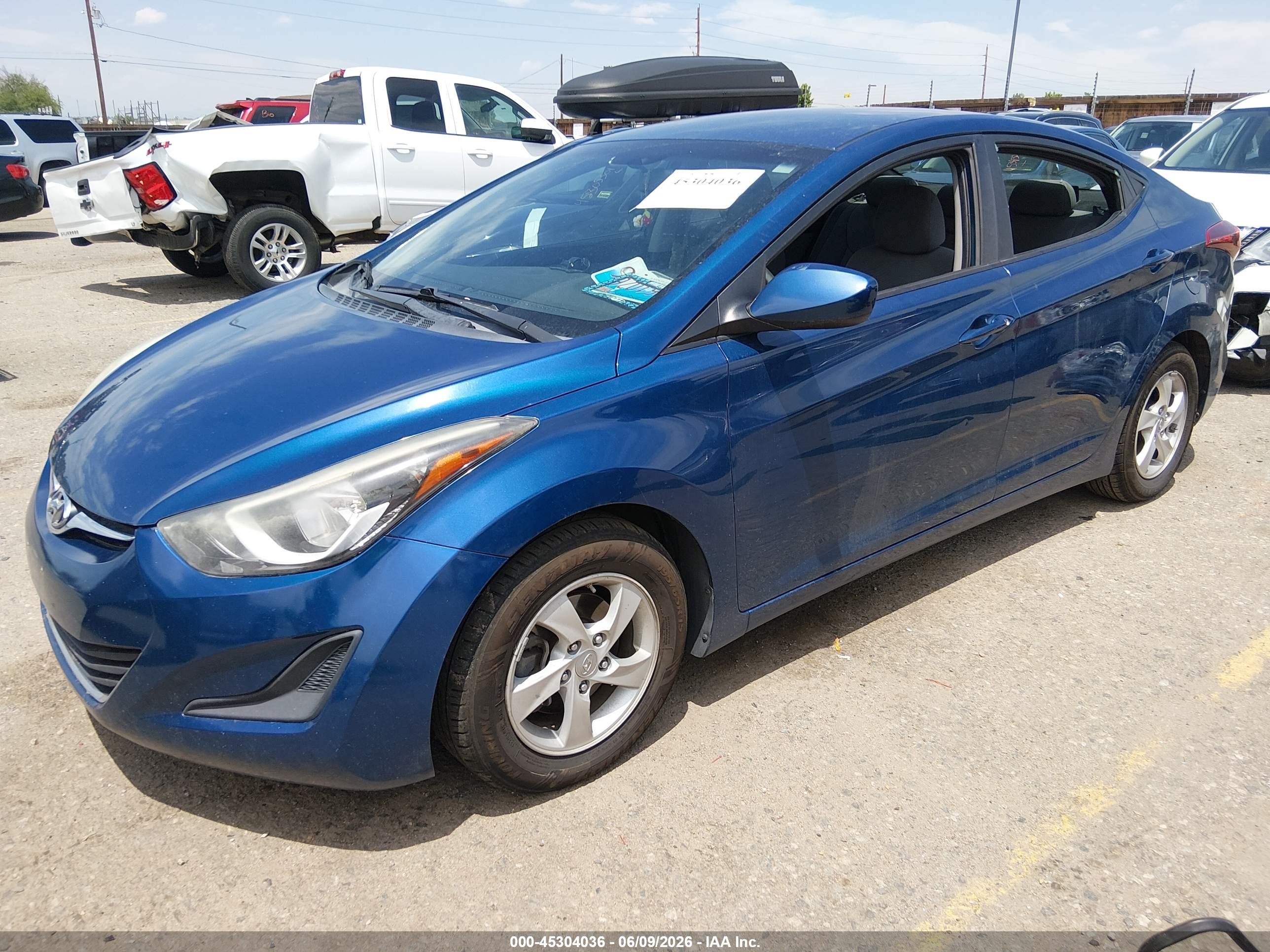 2014 Hyundai Elantra Se Blue vin: KMHDH4AEXEU215294