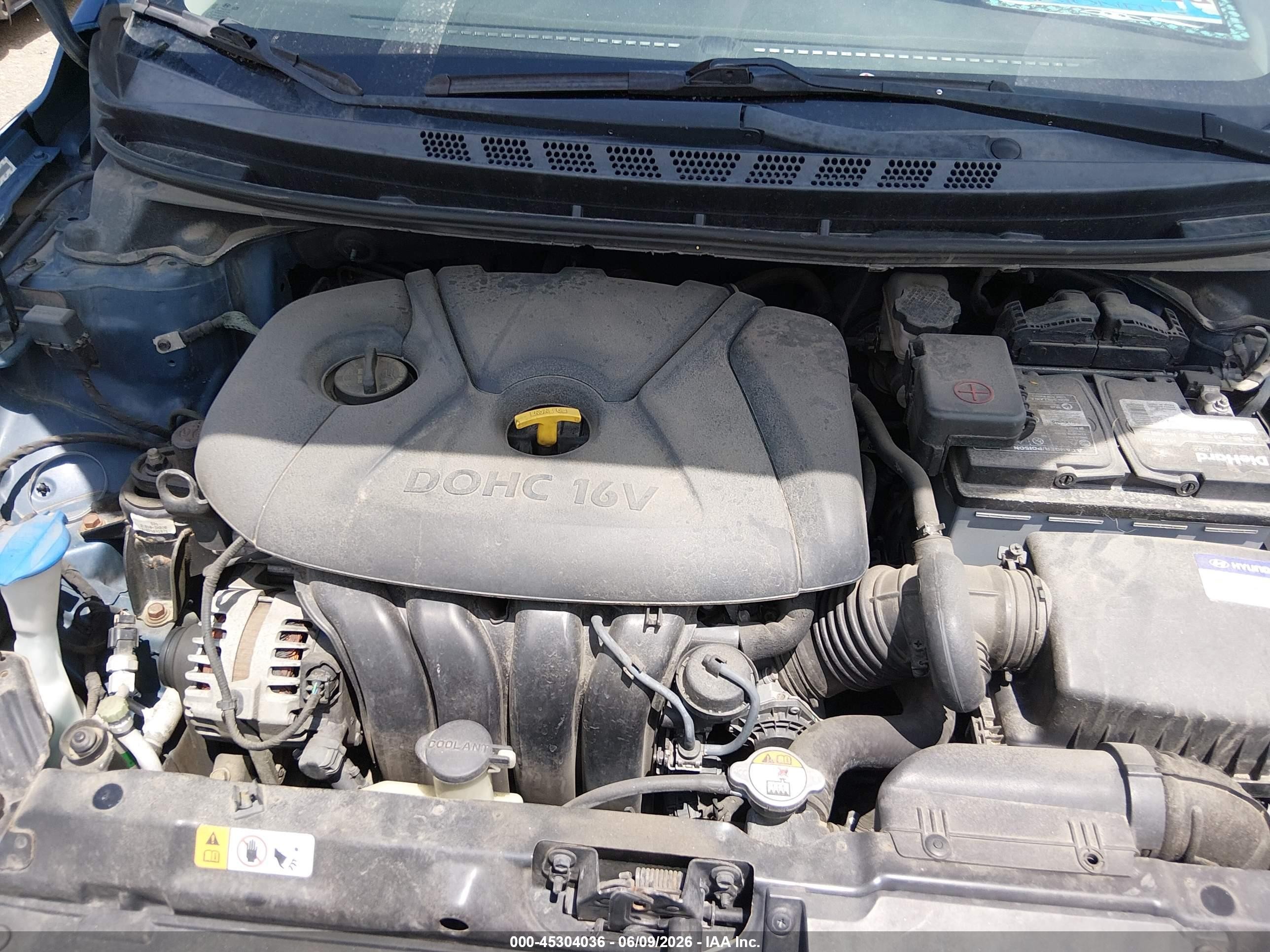 2014 Hyundai Elantra Se Blue vin: KMHDH4AEXEU215294