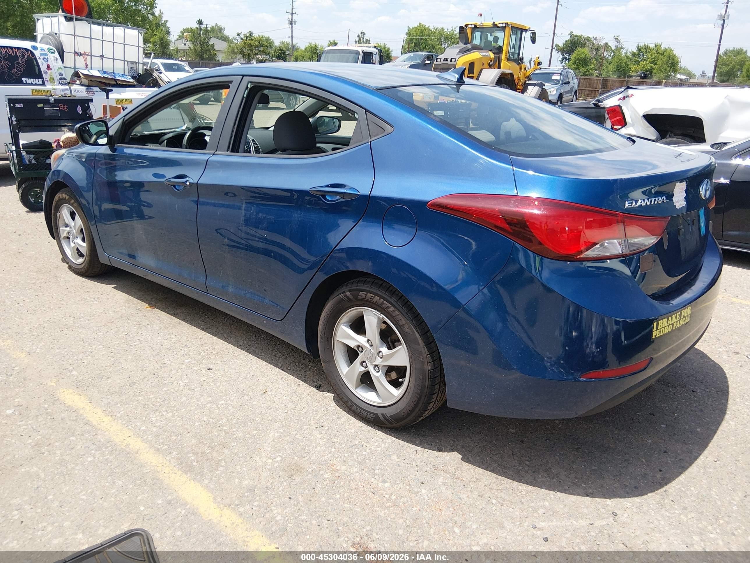2014 Hyundai Elantra Se Blue vin: KMHDH4AEXEU215294
