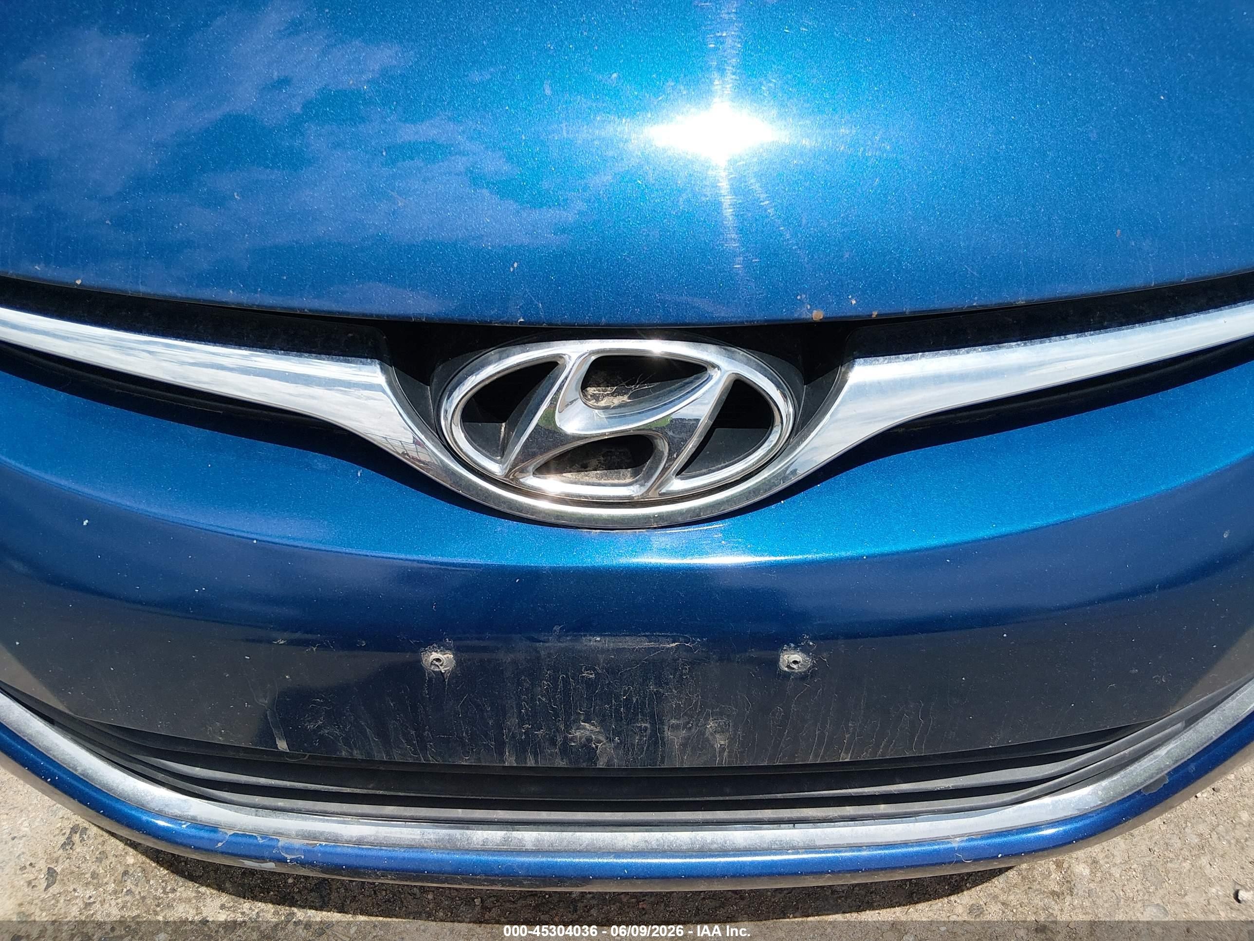 2014 Hyundai Elantra Se Blue vin: KMHDH4AEXEU215294