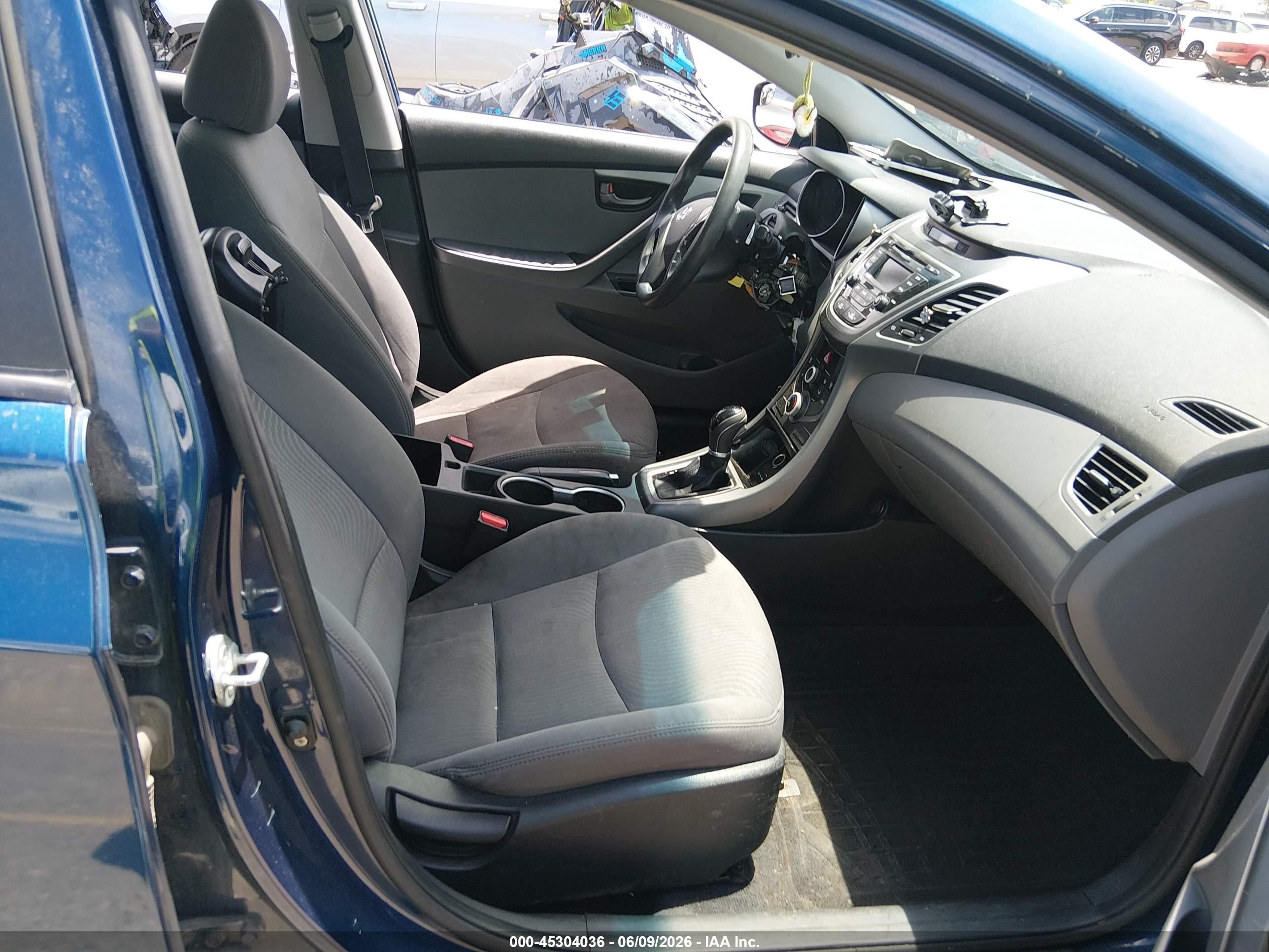 2014 Hyundai Elantra Se Blue vin: KMHDH4AEXEU215294