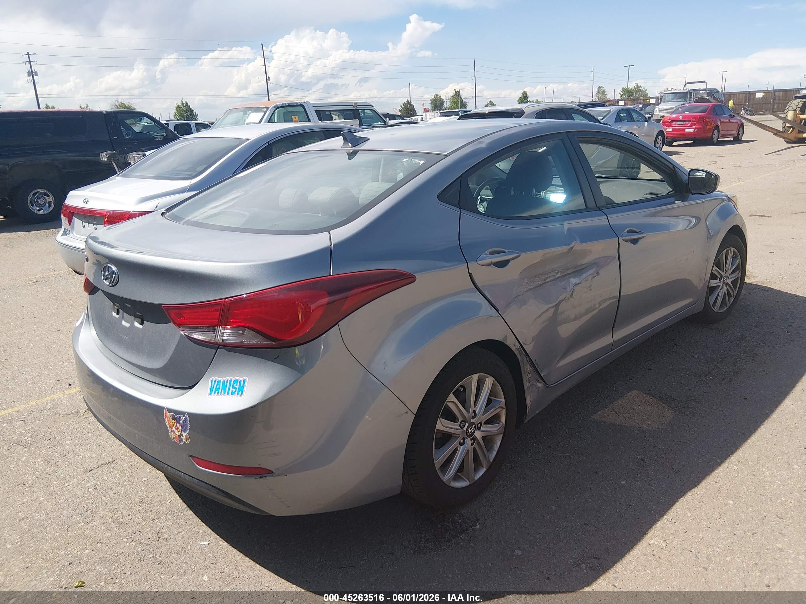 2015 Hyundai Elantra Se Silver vin: KMHDH4AEXFU222389