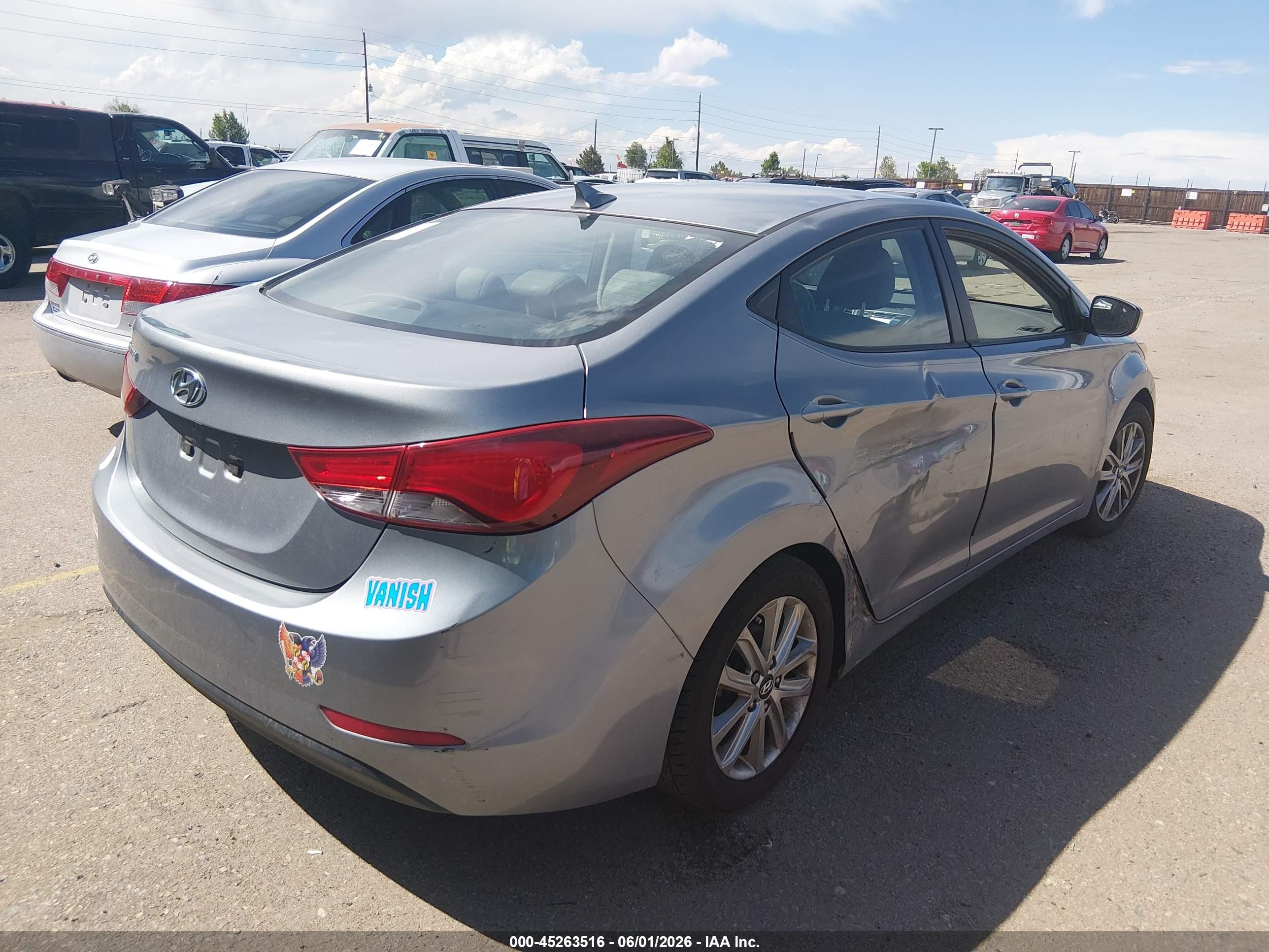 2015 Hyundai Elantra Se Silver vin: KMHDH4AEXFU222389